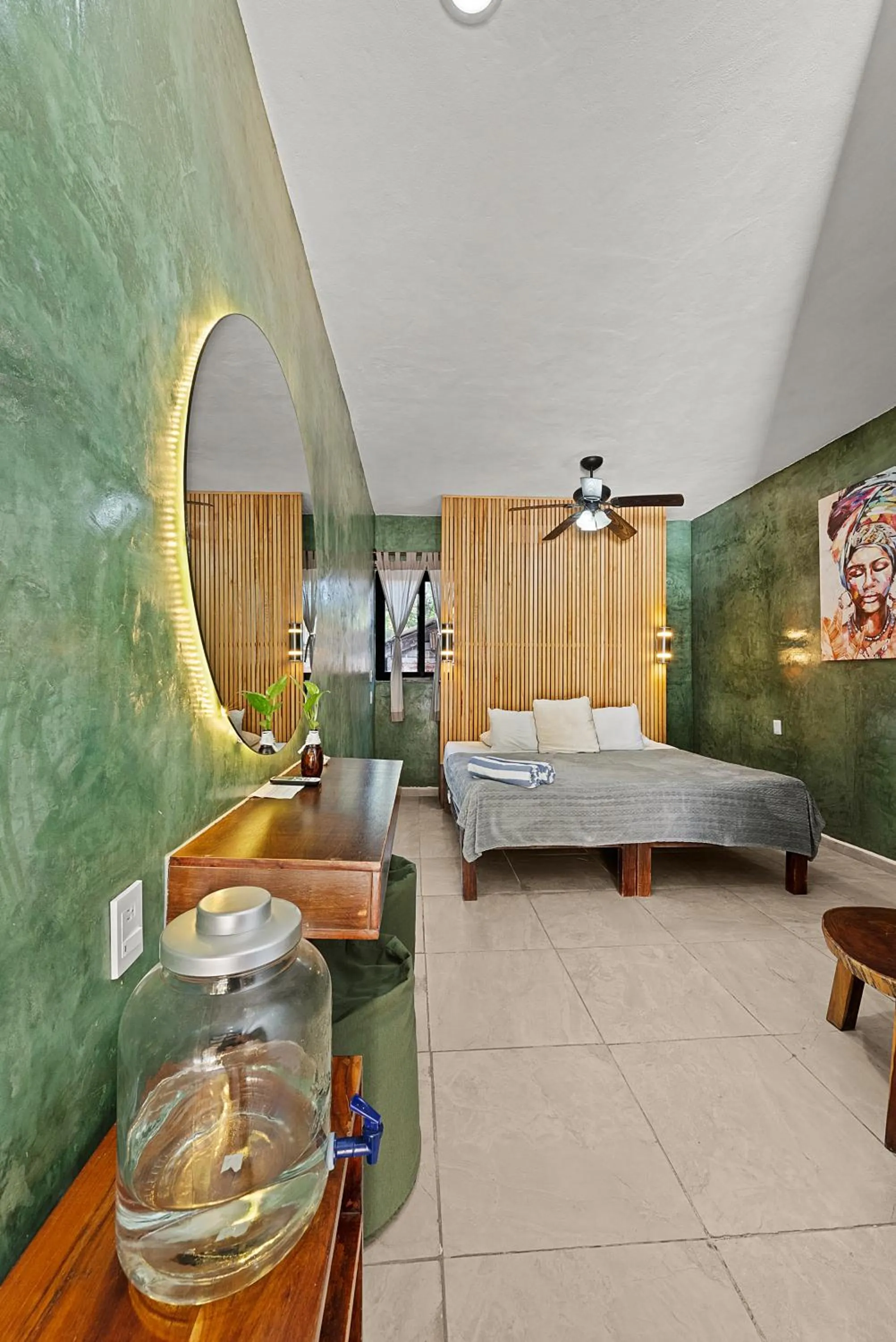 Bed in Playa Canek Beachfront Eco Hotel