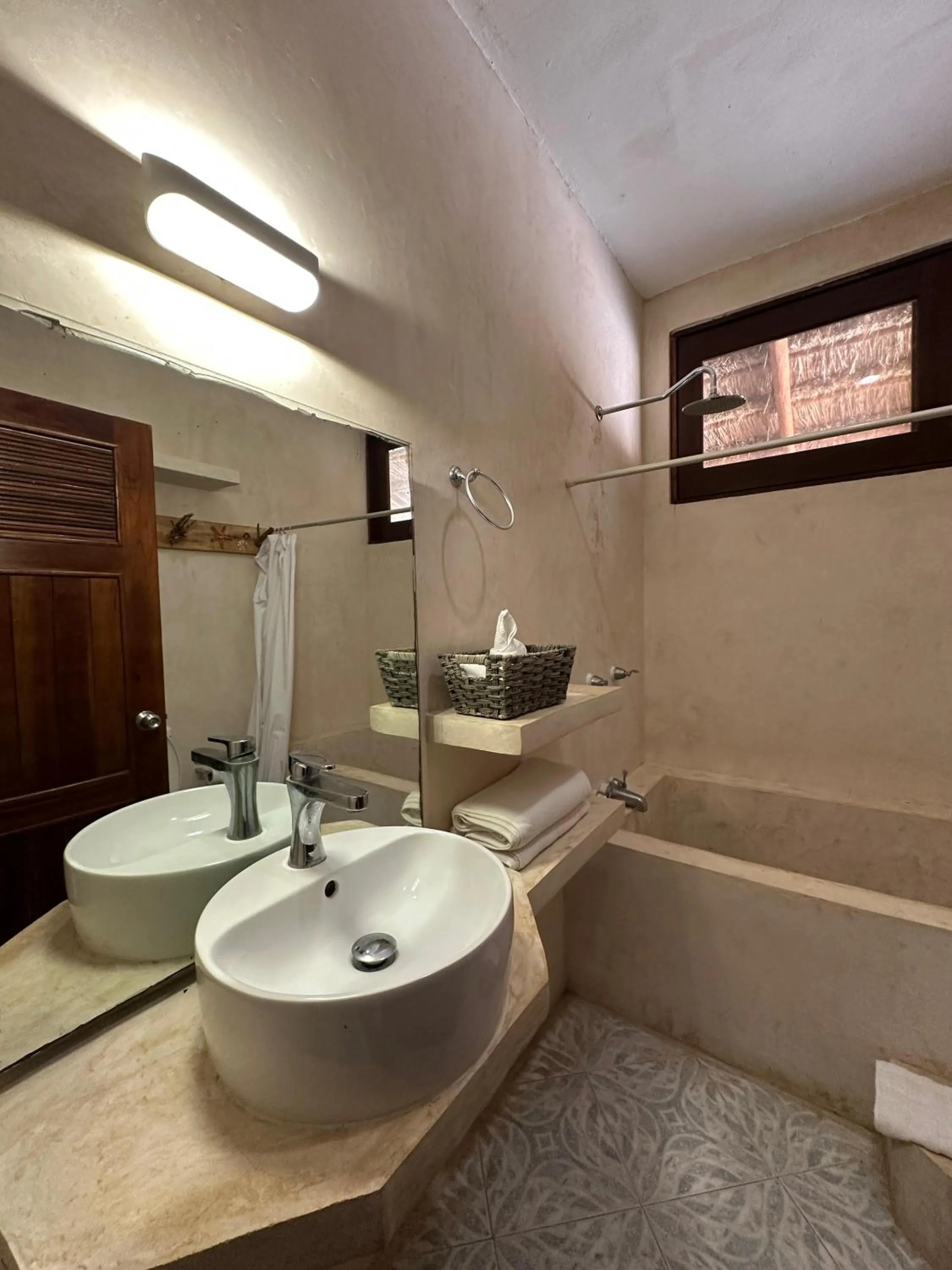 Bathroom in Playa Canek Beachfront Eco Hotel