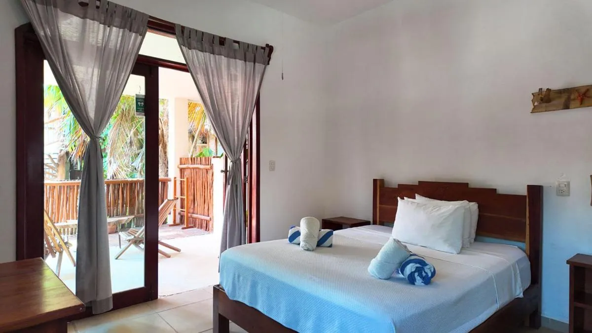 Queen Room with Balcony in Playa Canek Beachfront Eco Hotel