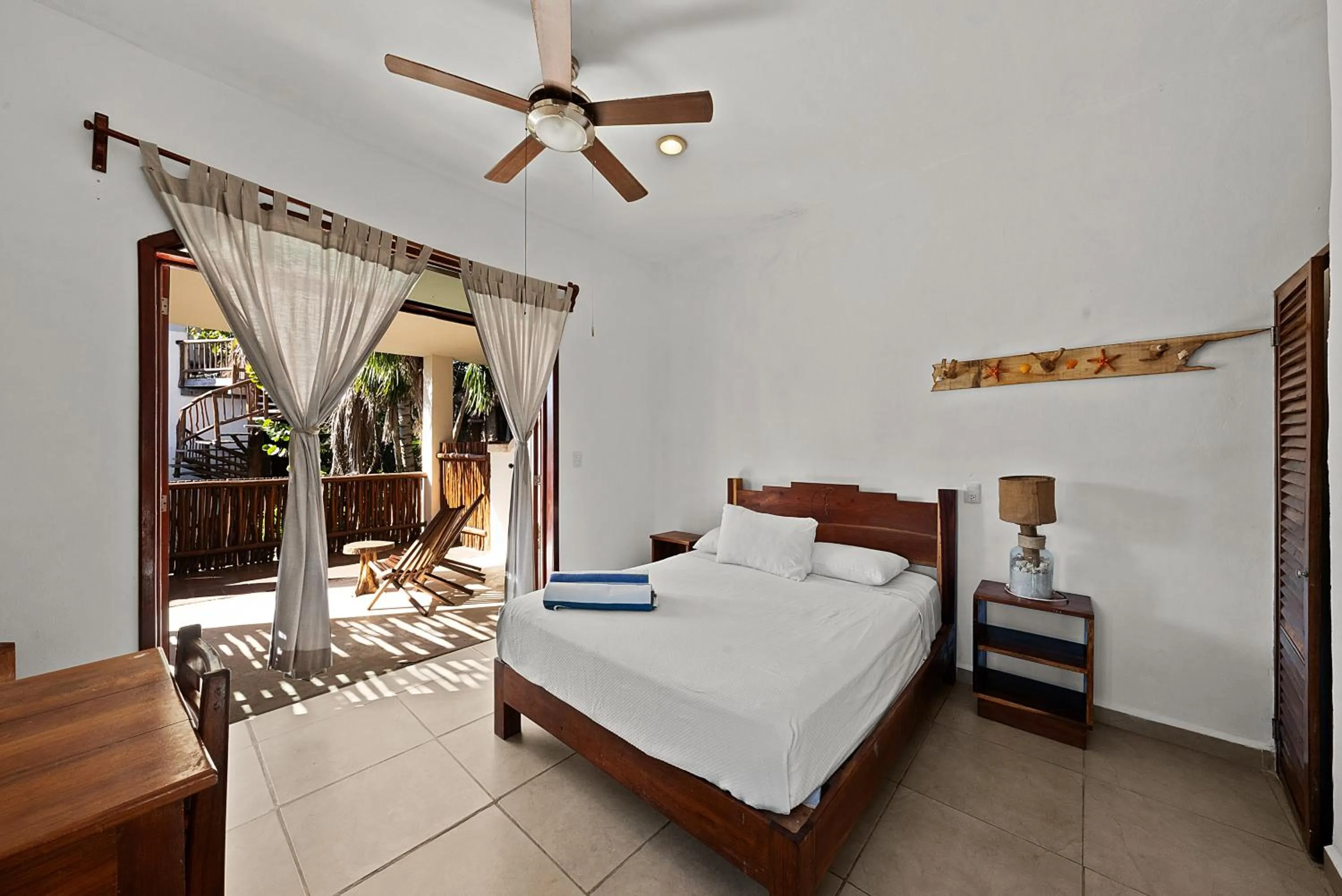 Bed in Playa Canek Beachfront Eco Hotel