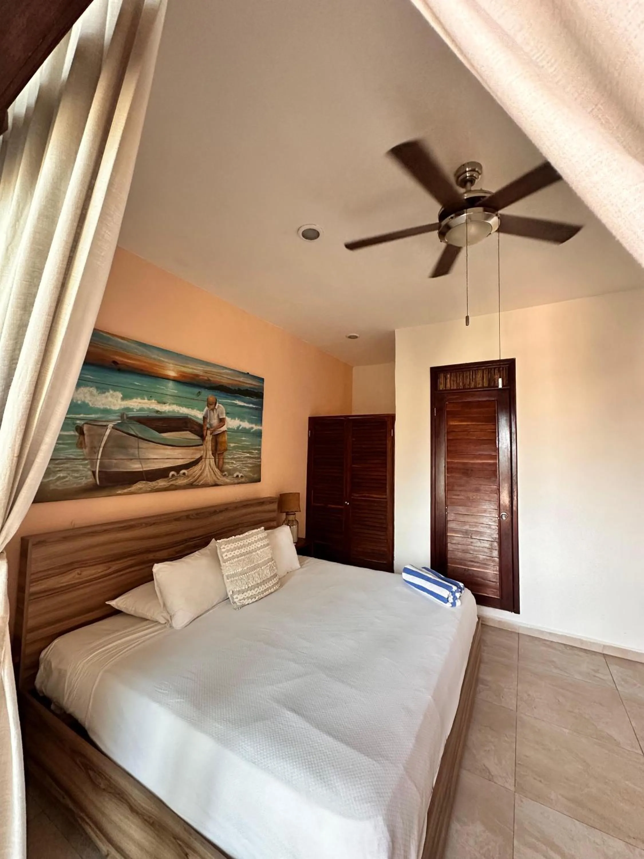 Bed in Playa Canek Beachfront Eco Hotel