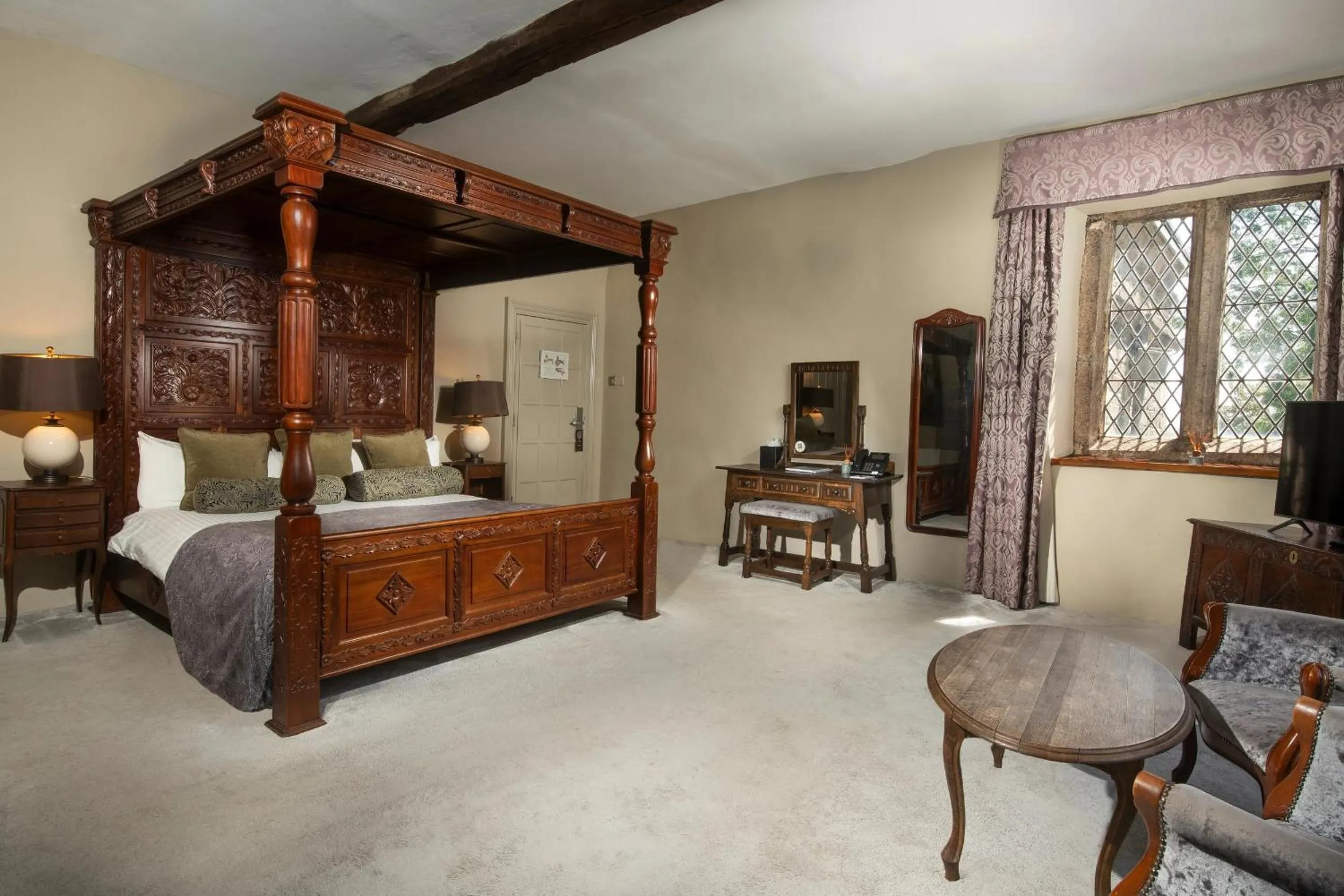 Bed in Boringdon Hall Hotel and Spa