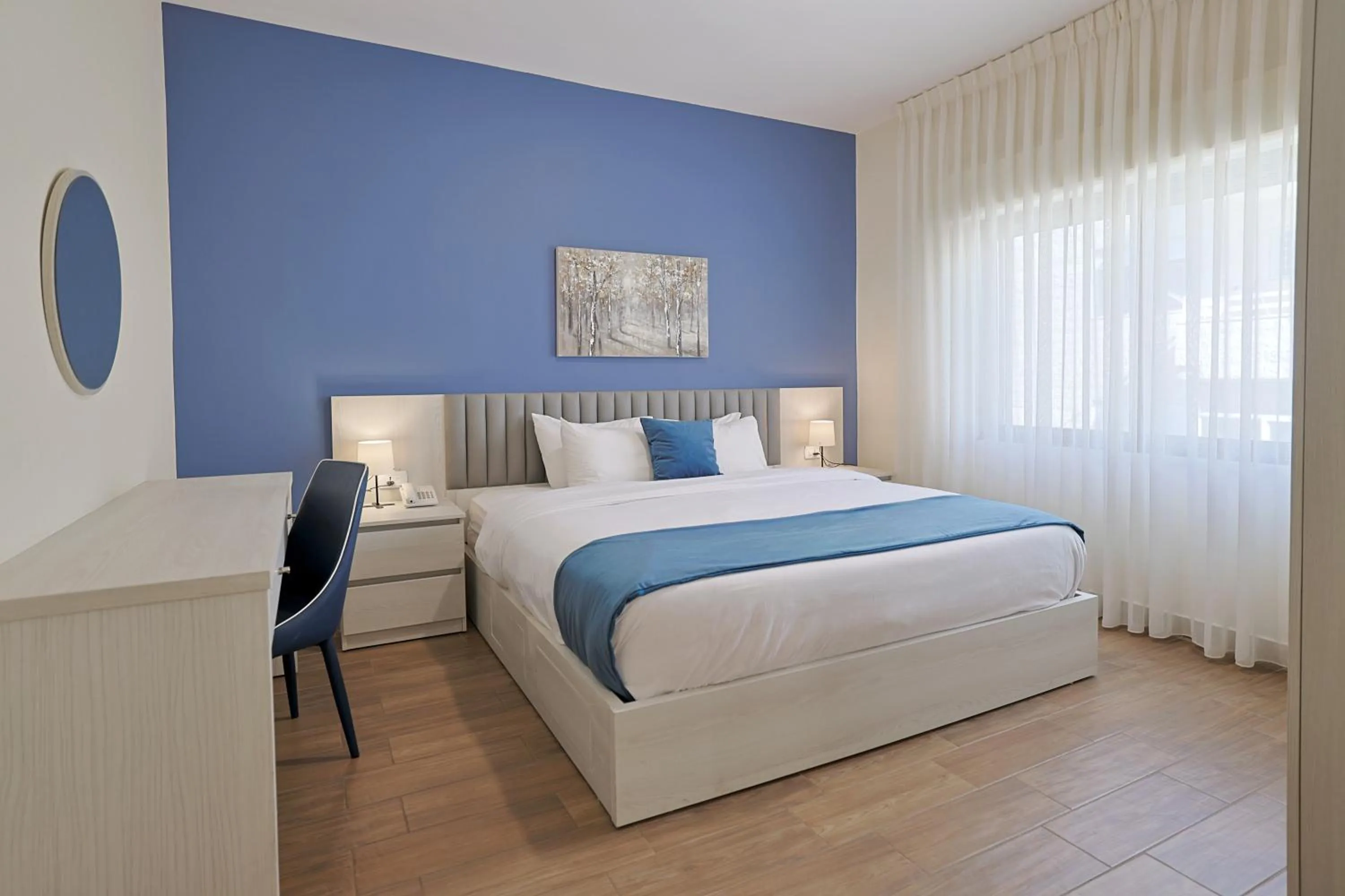 Bathroom, Bed in 46 Serviced Apartments