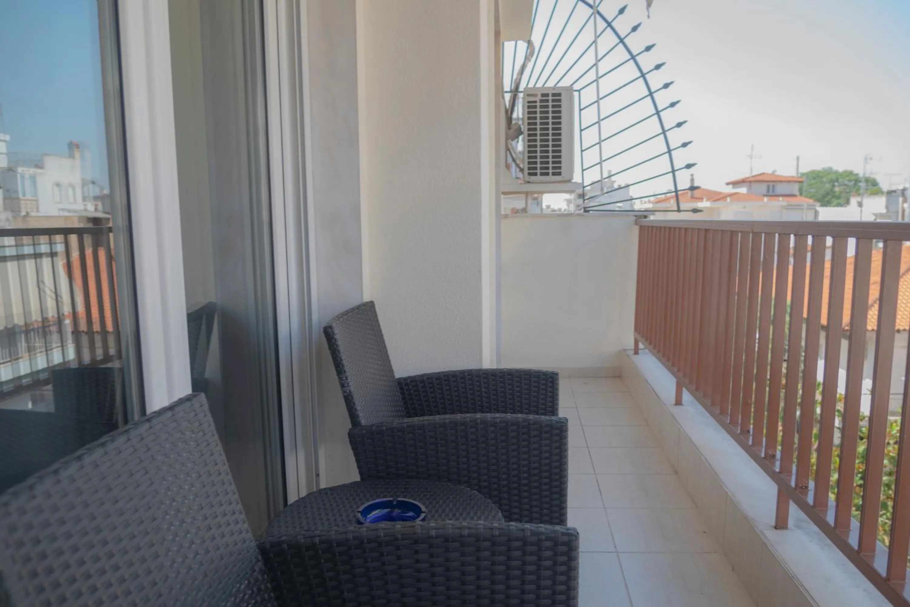 Balcony/Terrace in VIP Apt. Pezodromos Kalamarias