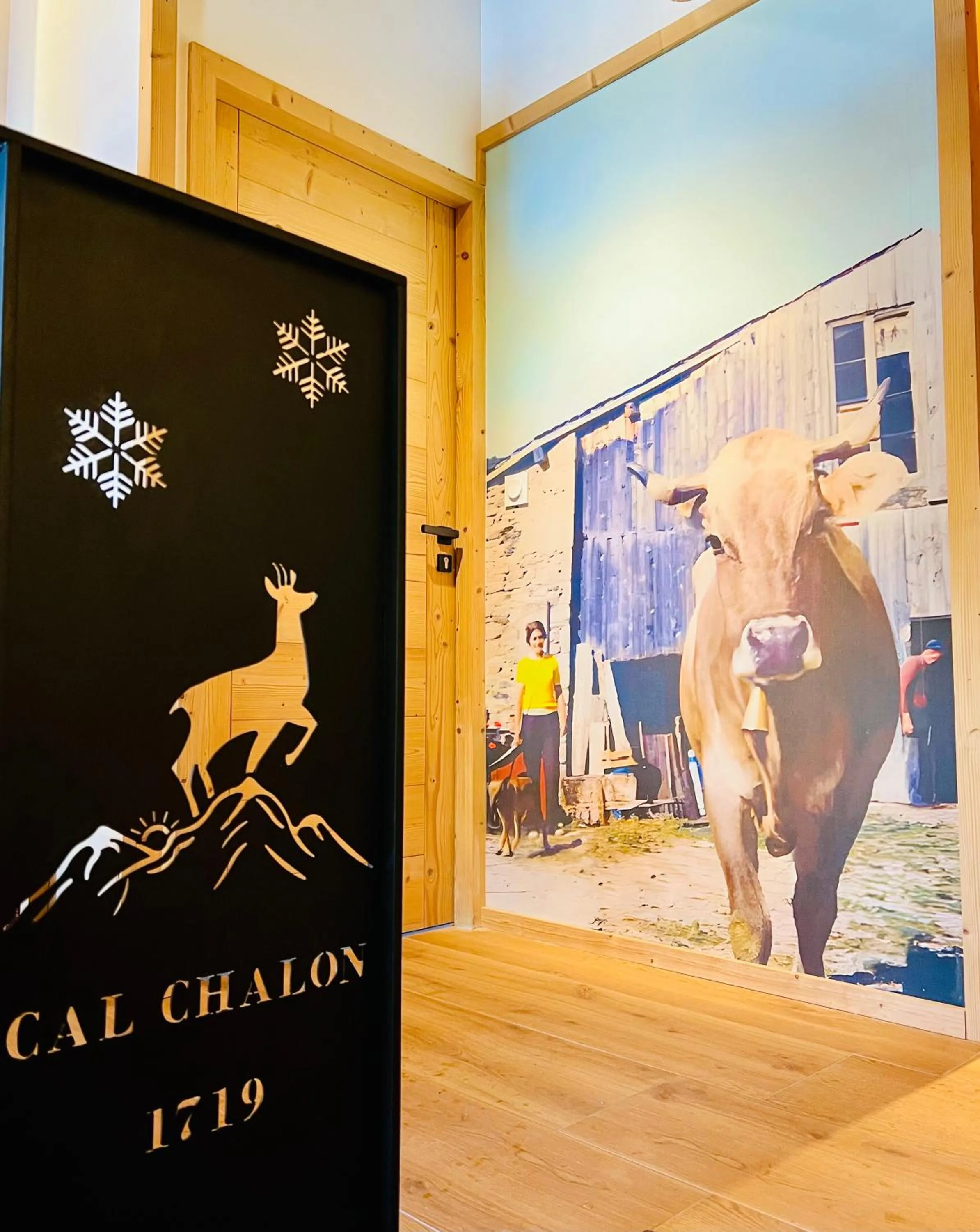 Decorative detail in Le Refuge Cal Chalon , chalet de luxe au cœur du village