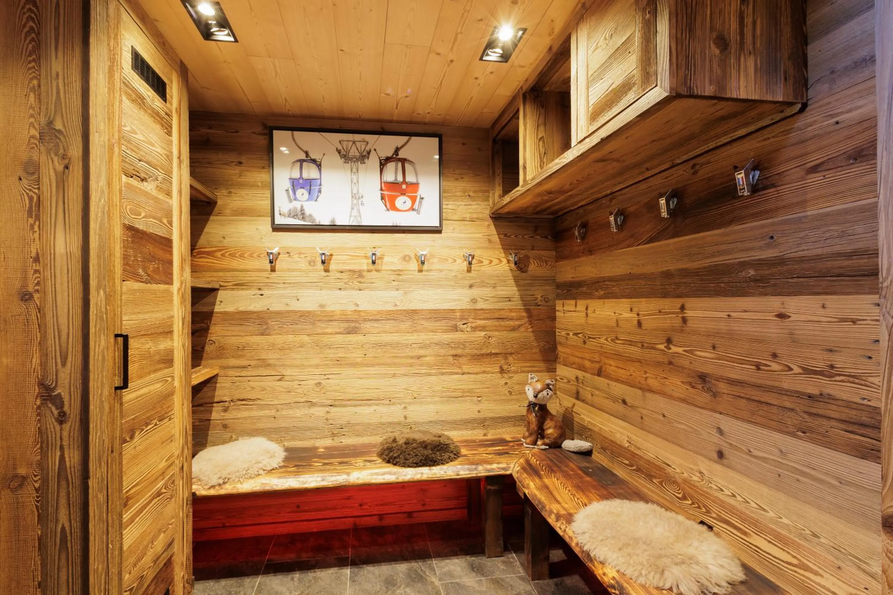 Lobby or reception in Le Refuge Cal Chalon , chalet de luxe au cœur du village