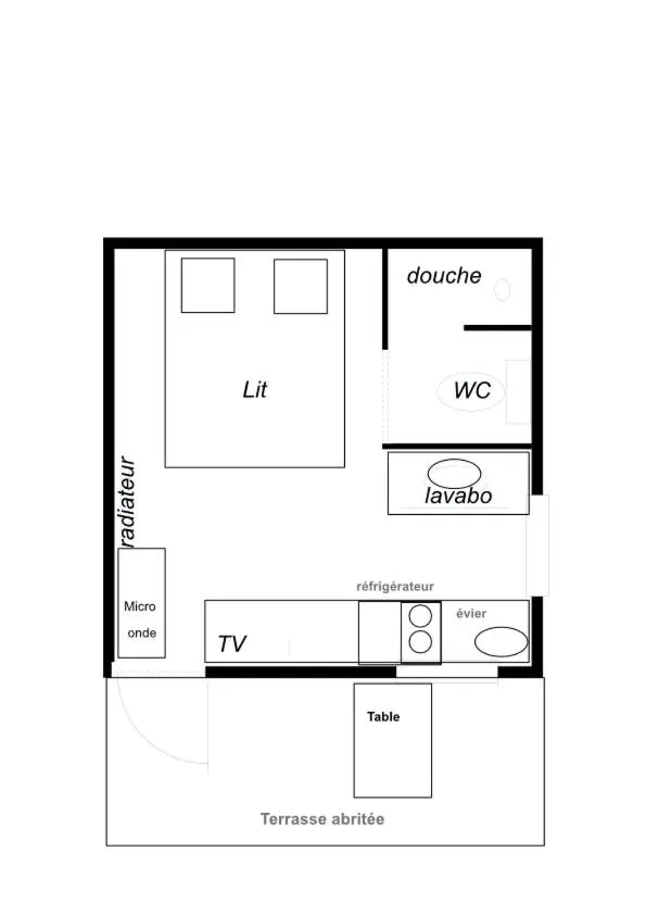 Floor plan in Le Gage location de vacance à la semaine