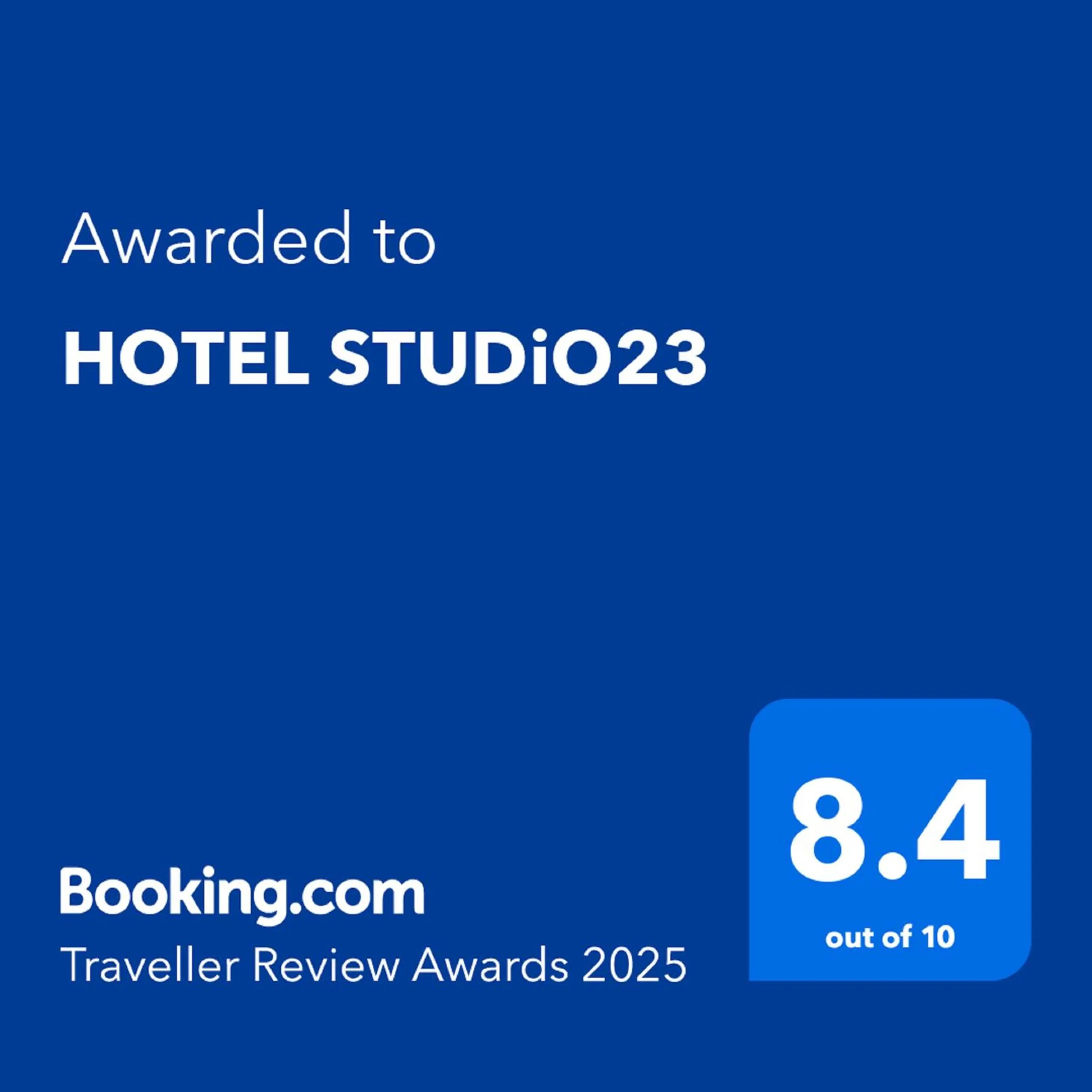 Certificate/Award in HOTEL STUDiO23