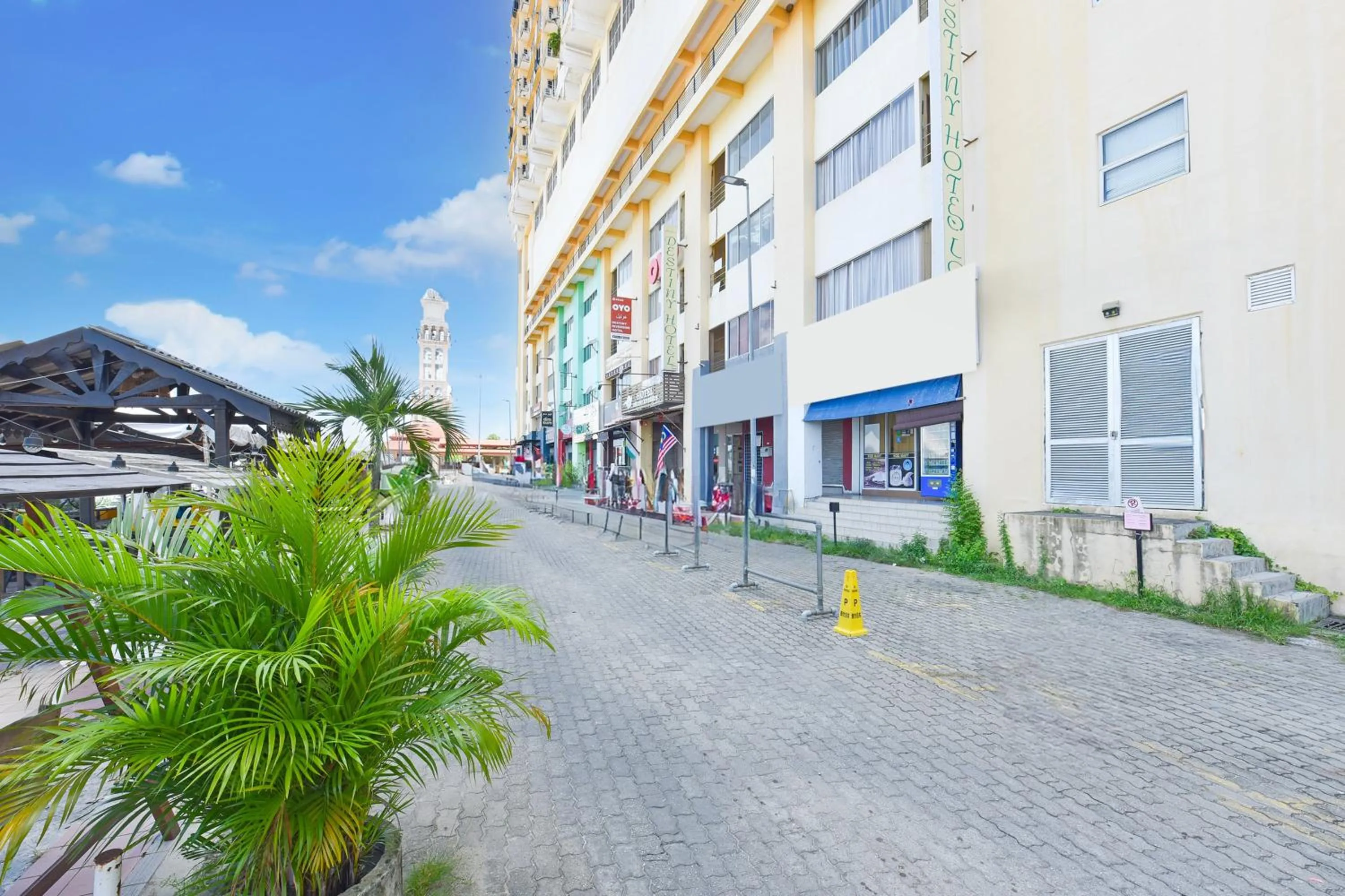 Facade/entrance in Hotel O G Home Hotel, Kota Bharu, Kelantan.