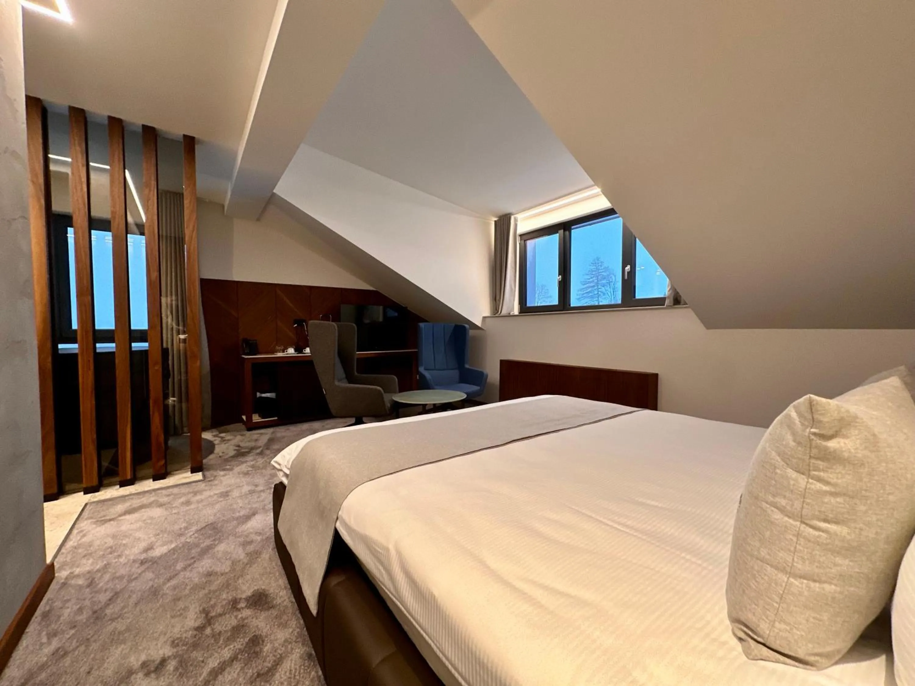 Bed in Hôtel Restaurant & Spa Les Planets