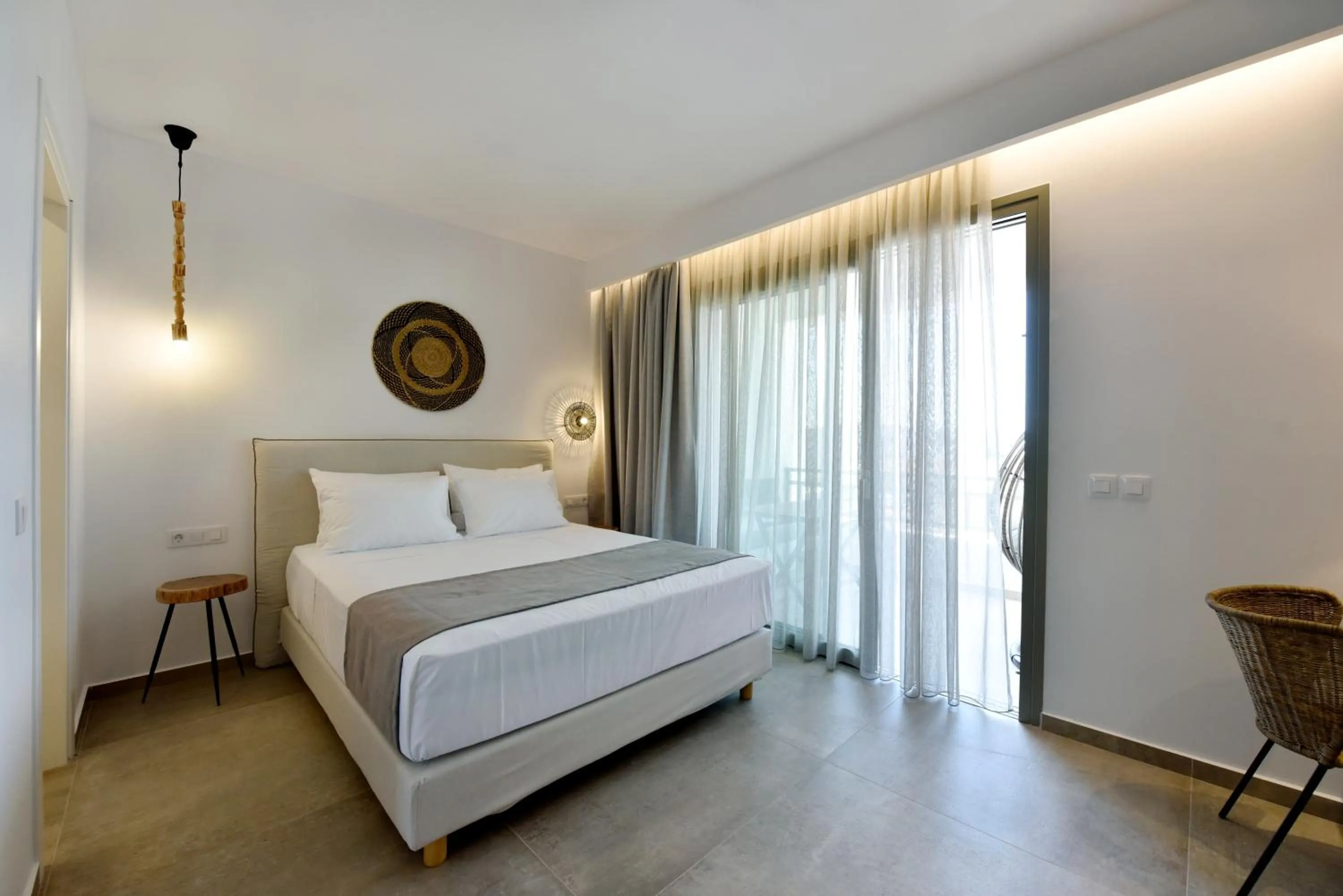 Bed in Anais Milos Suites
