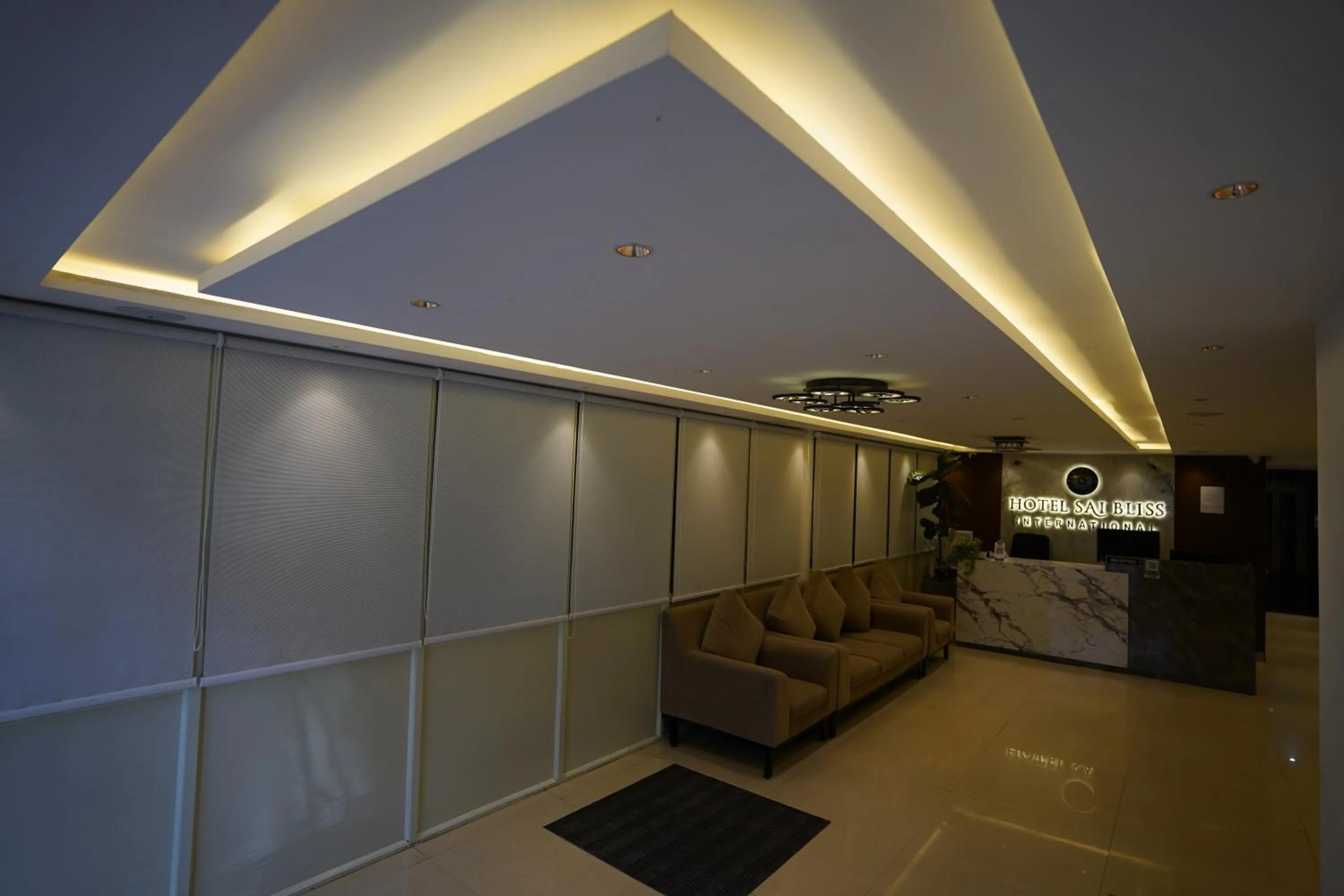 Seating area in Sai Bliss International, Manyata Tech Park