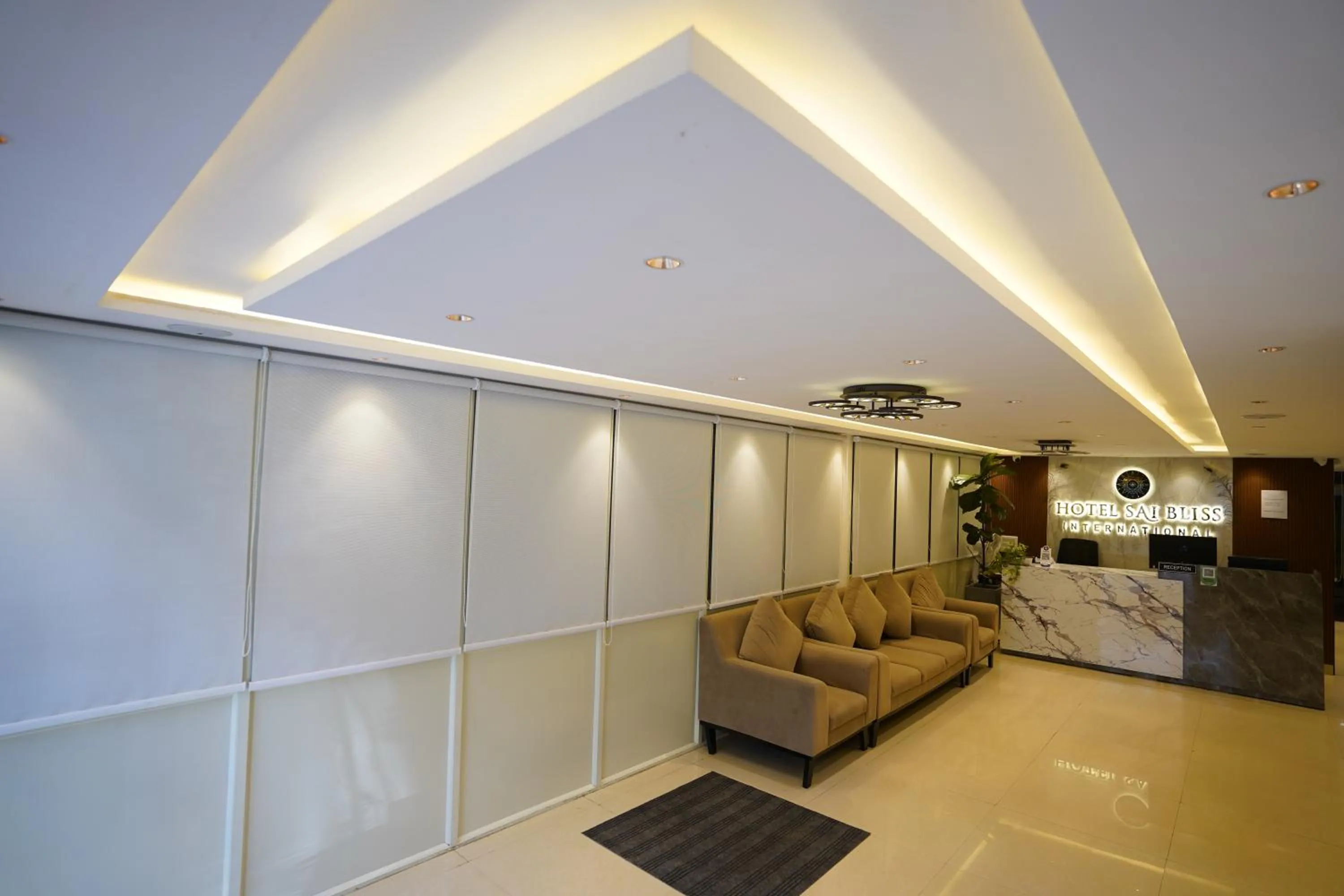 Seating area in Sai Bliss International, Manyata Tech Park