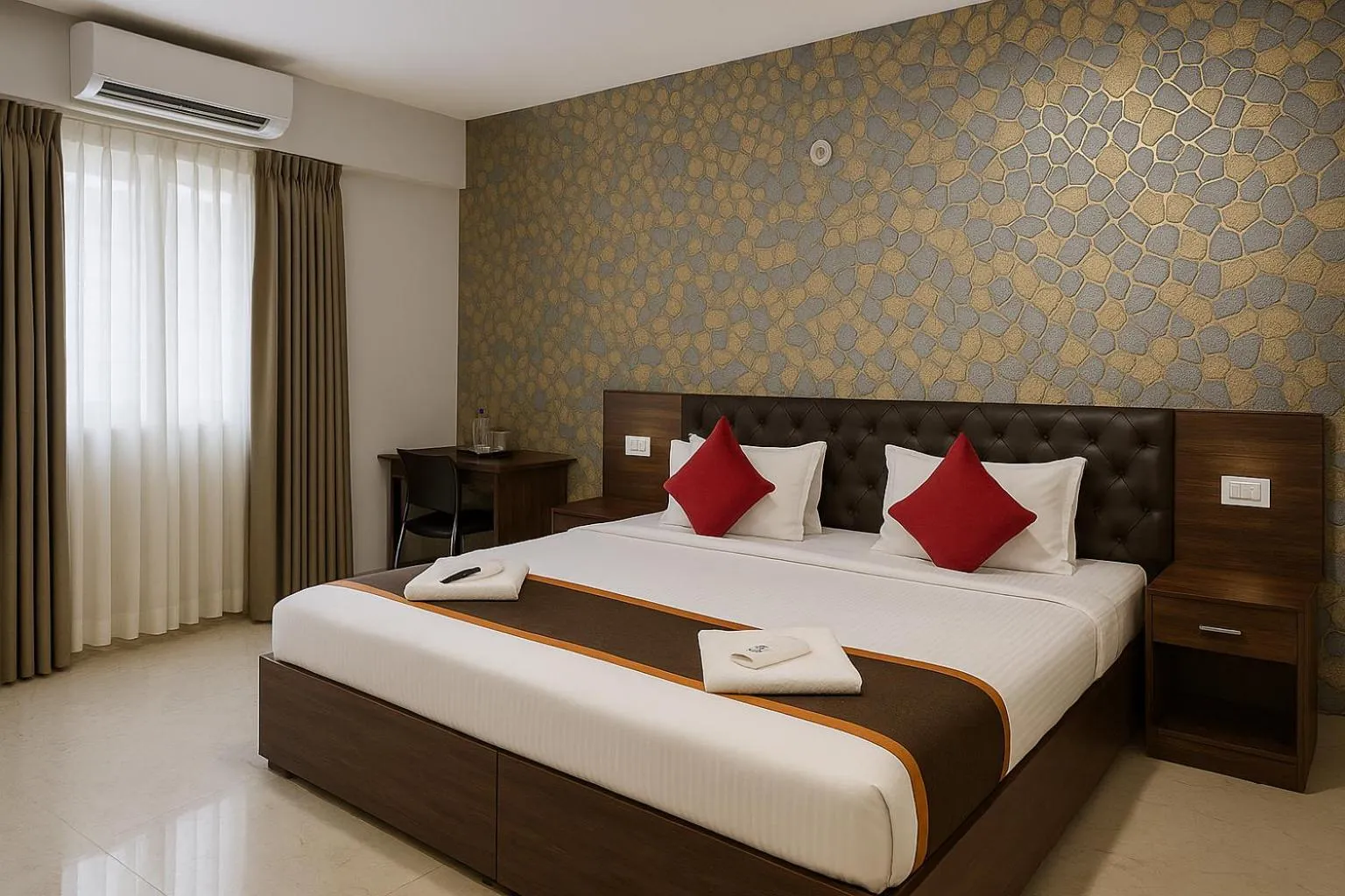 Photo of the whole room, Bed in Sai Bliss International, Manyata Tech Park