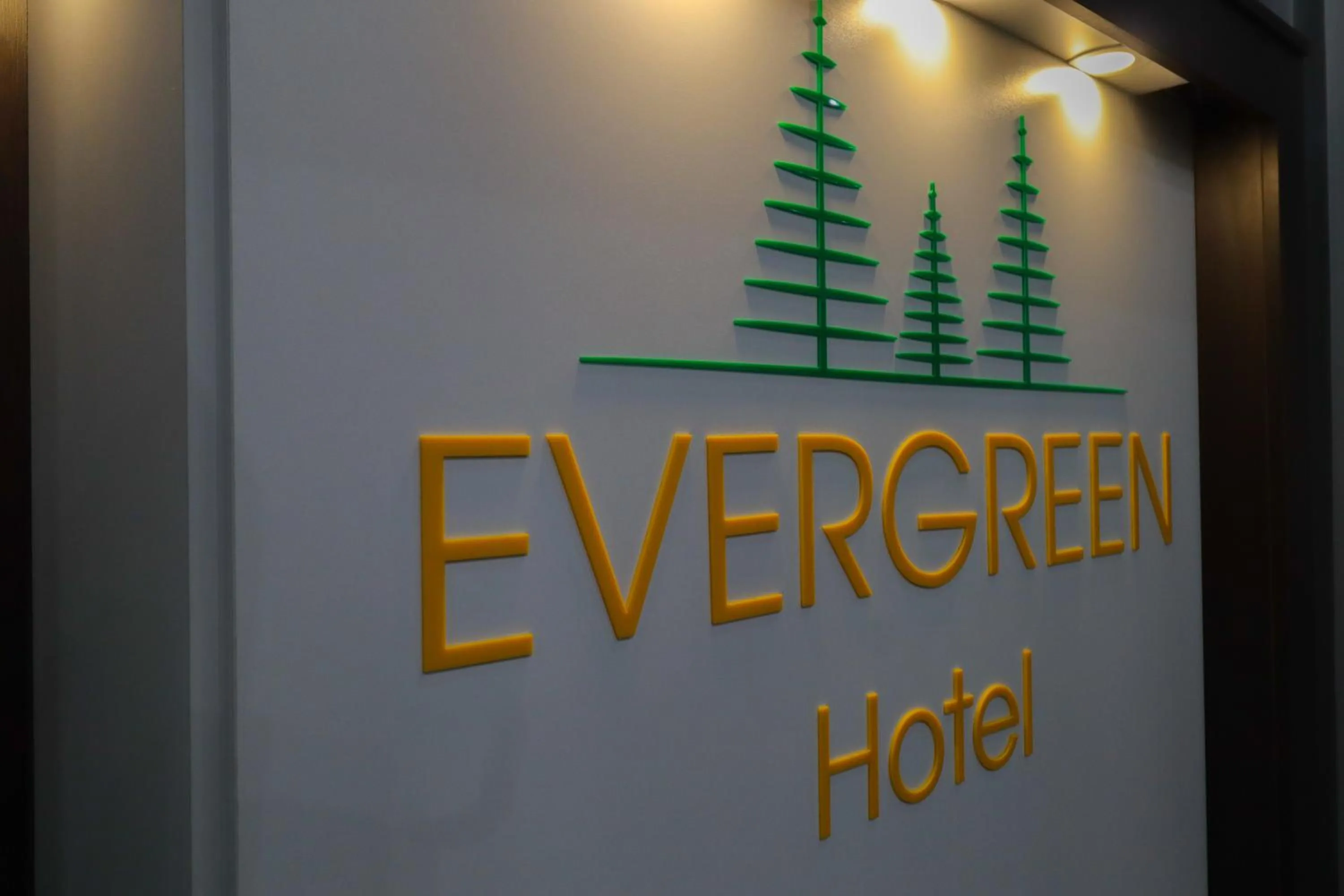 Property logo or sign in Hotel Evergreen