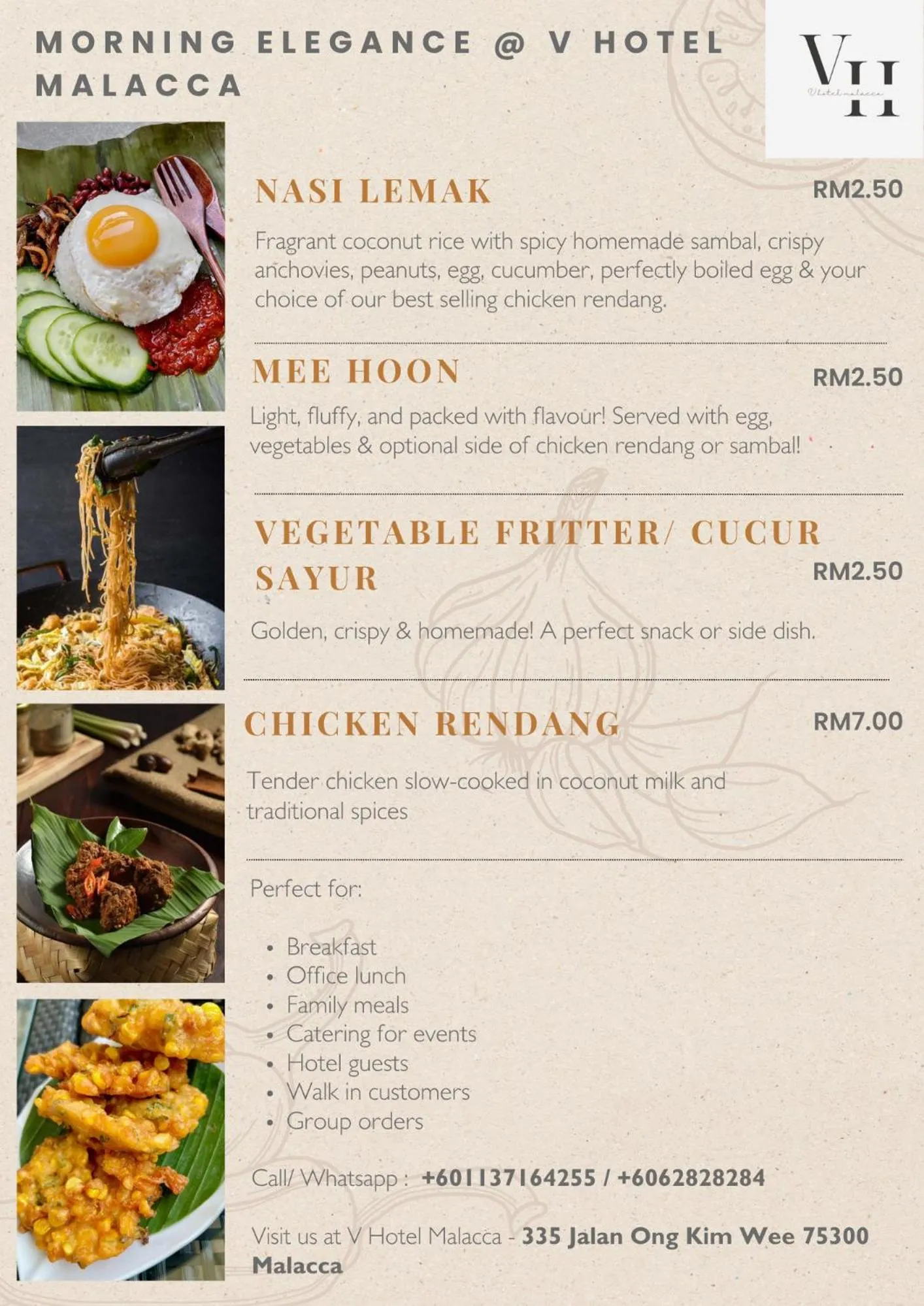 Food and drinks in V Hotel Melaka (Near Jonker Street)