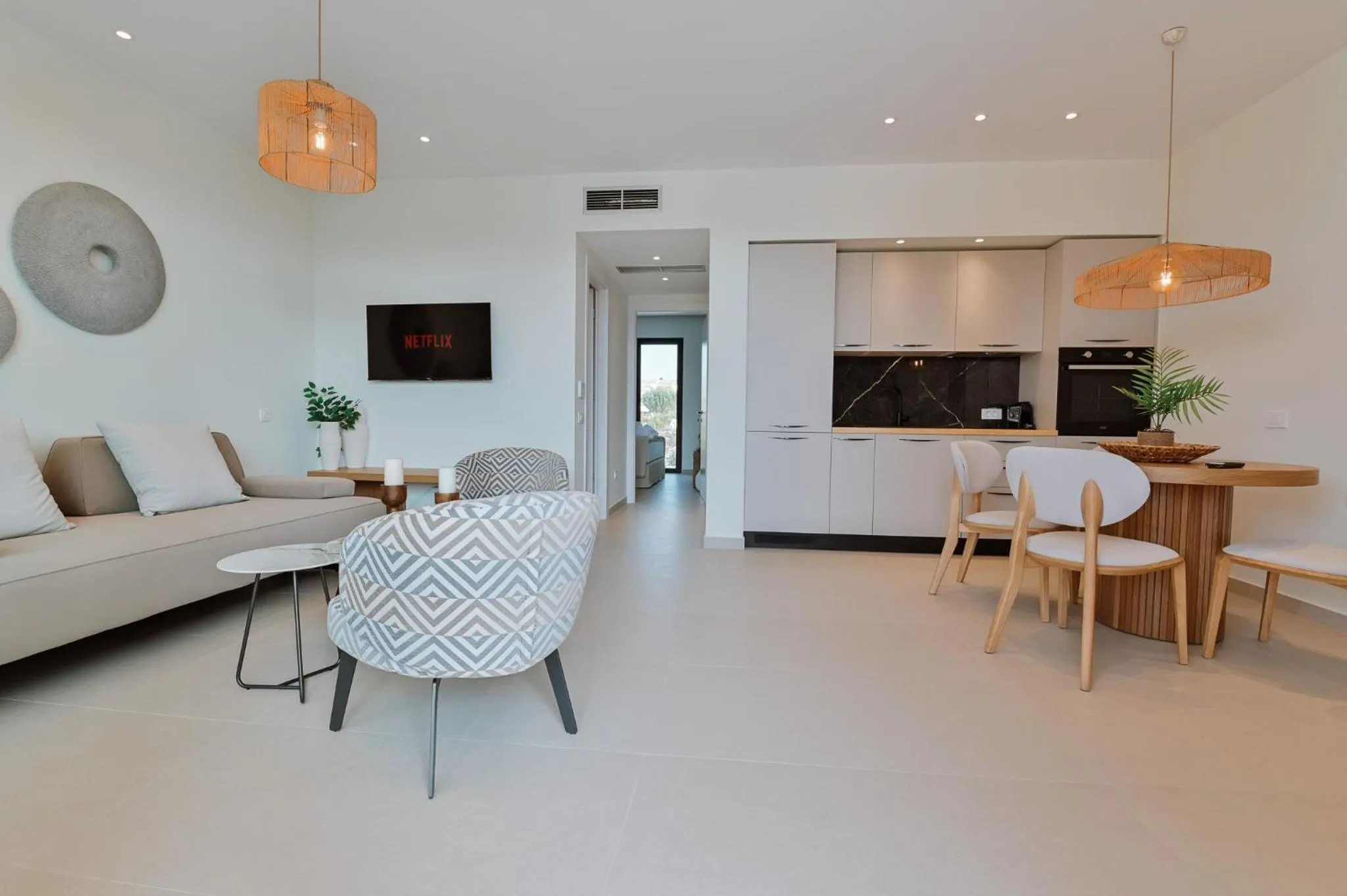 Seating area in Melior Luxury Villas