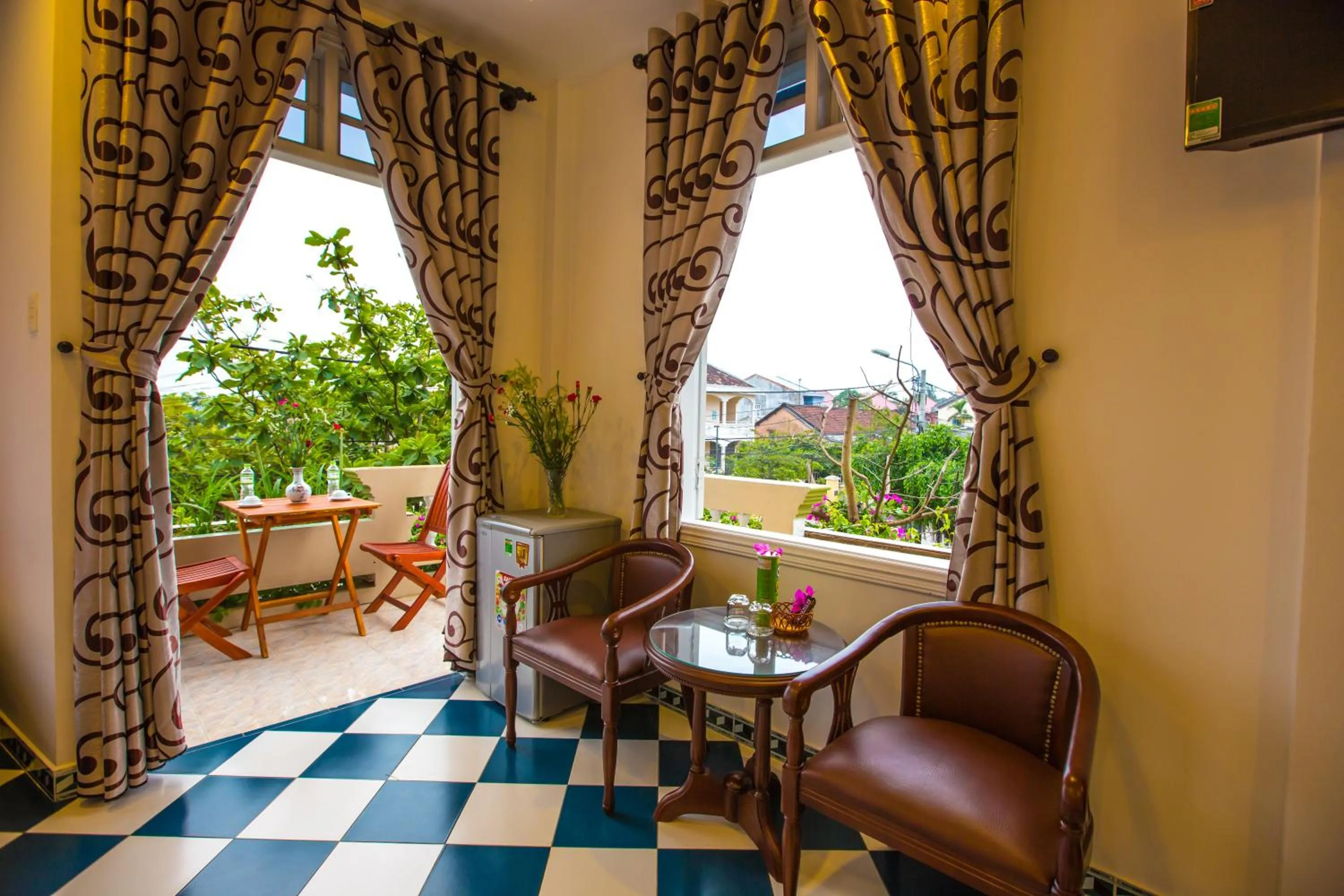 Seating area in Moon's Homestay