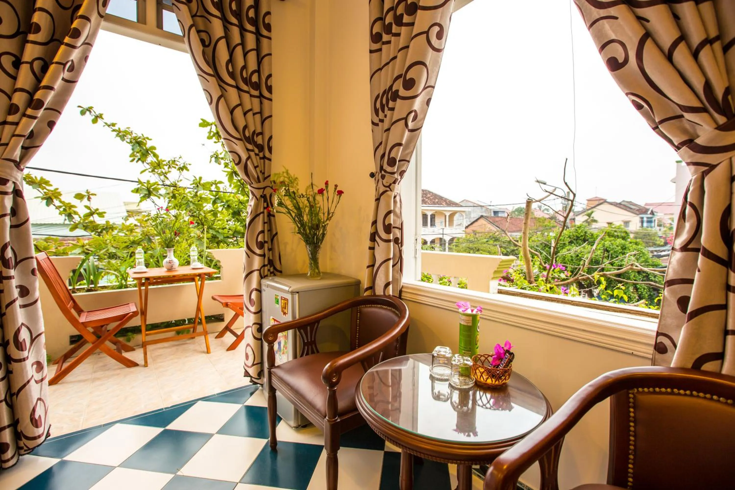 Seating area in Moon's Homestay