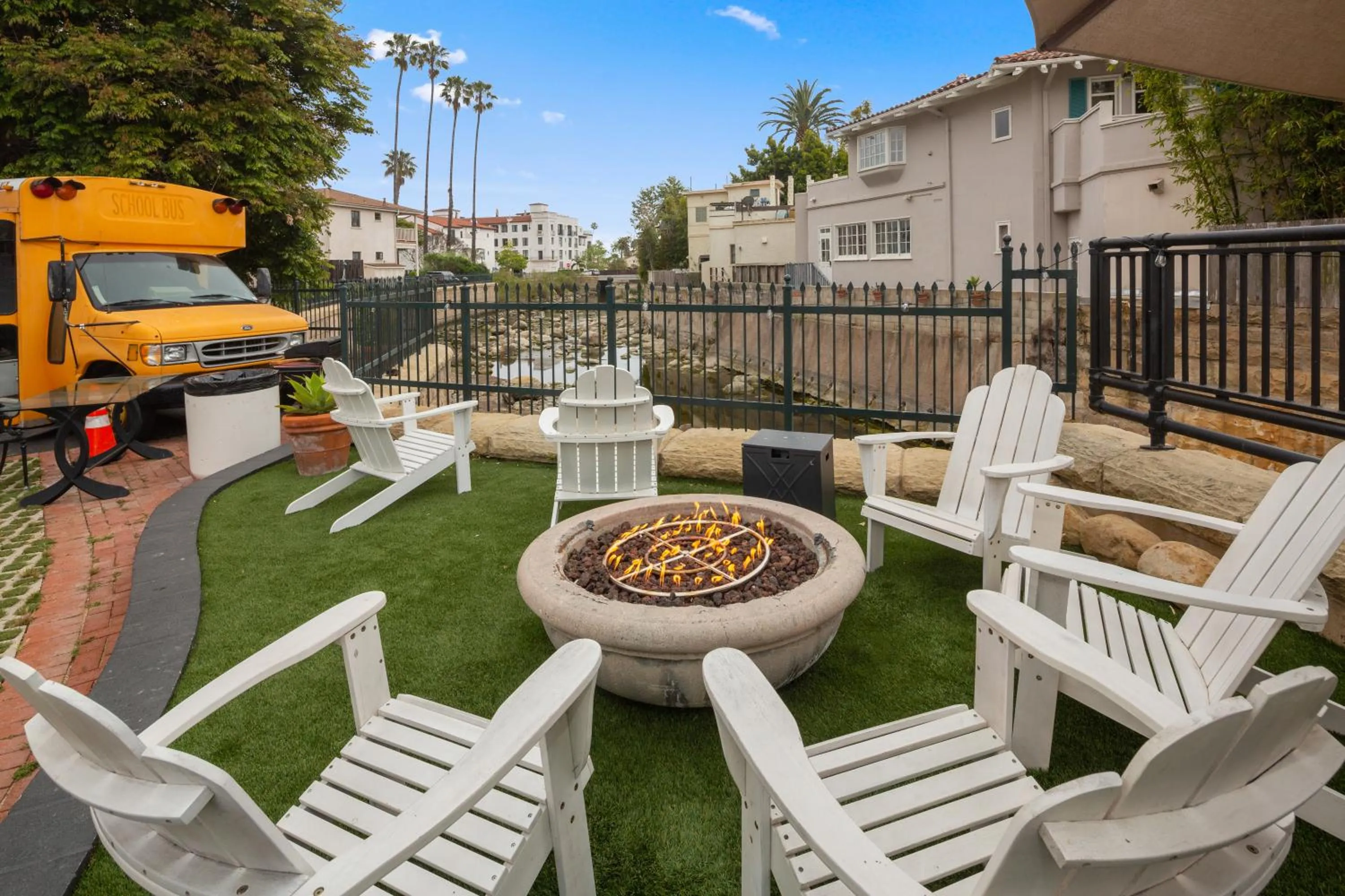 Patio in ITH Santa Barbara Surf Hostel