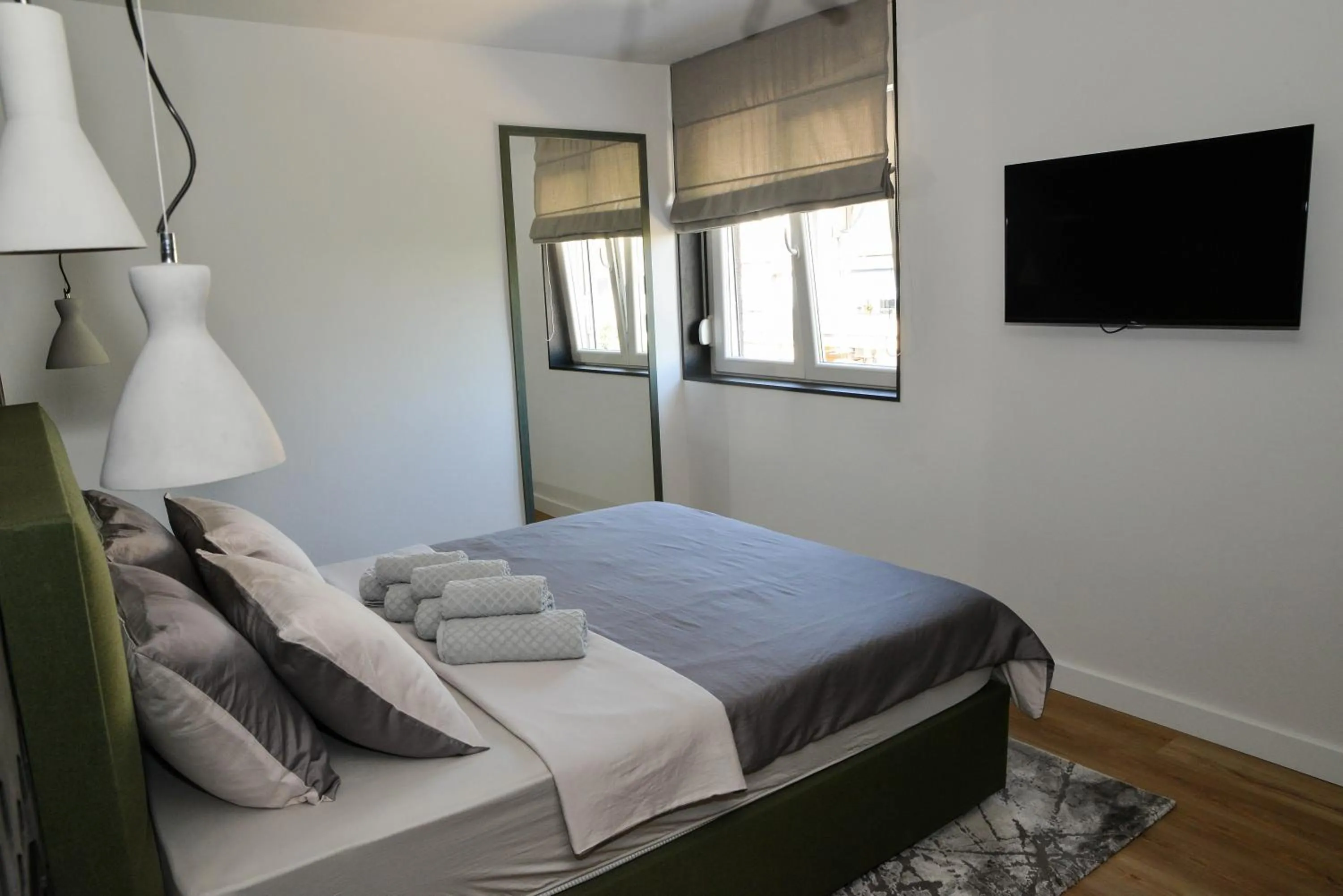 Bedroom, Bed in Apartment Black