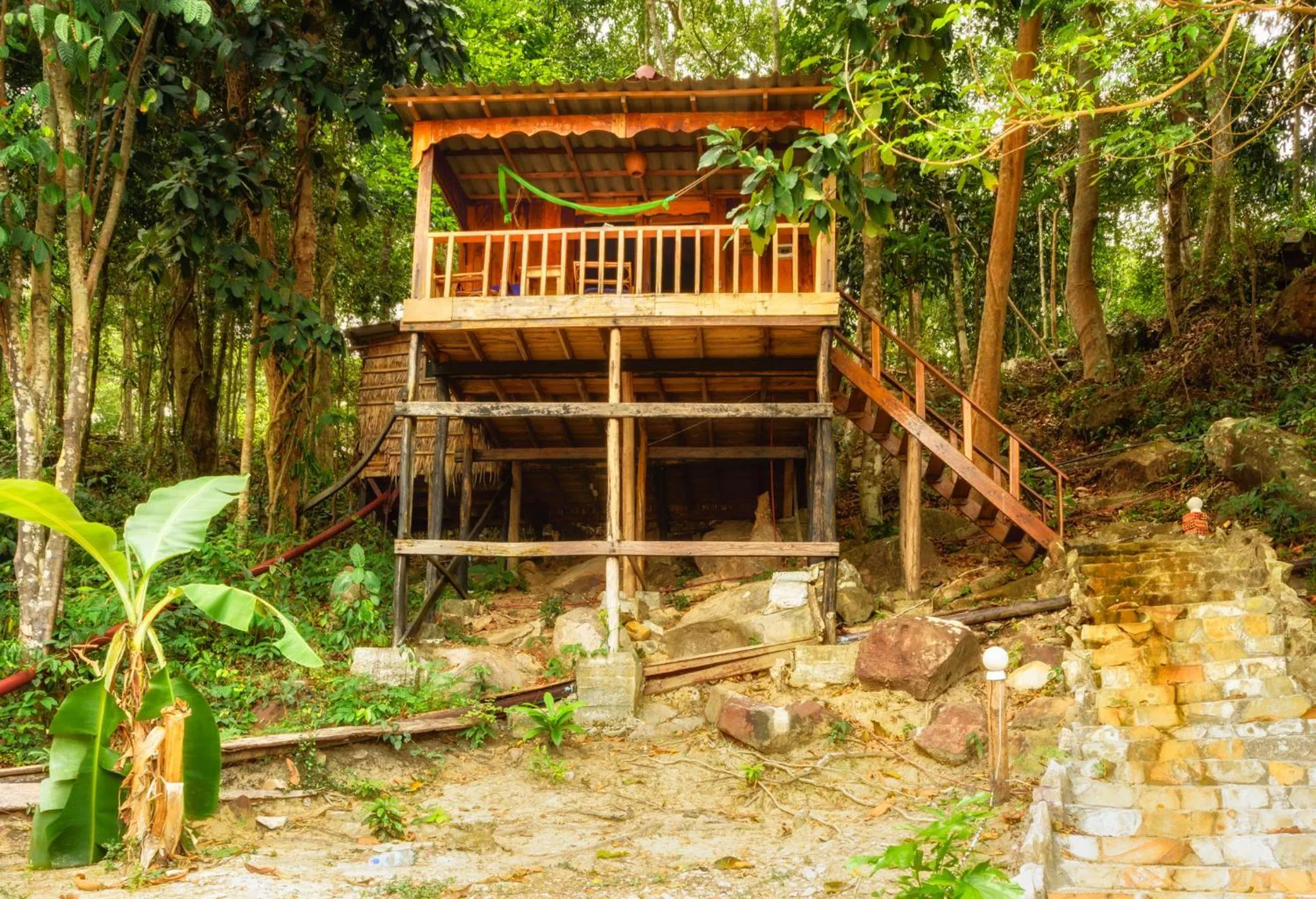 Natural landscape in White Beach Bungalows