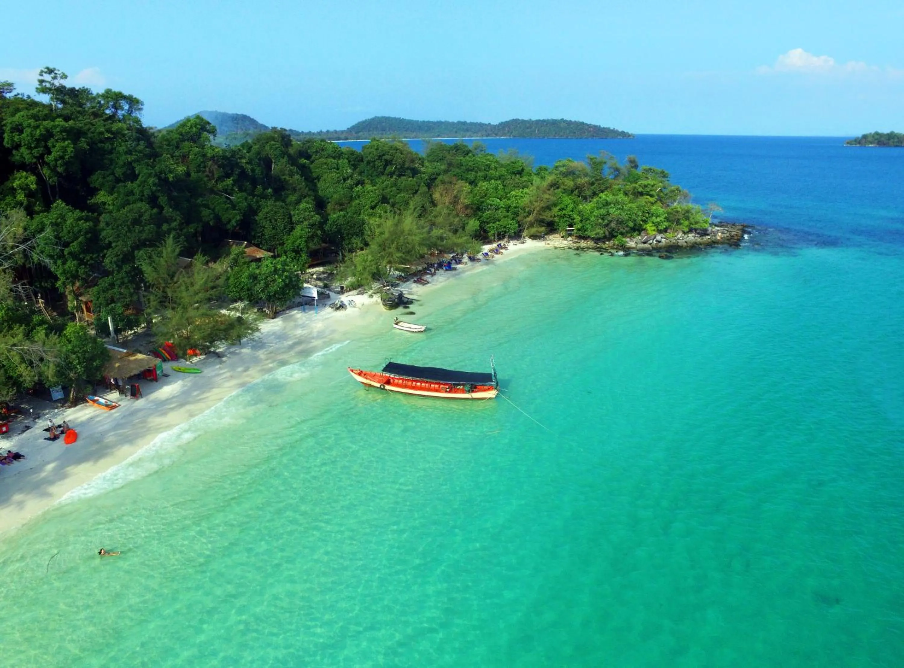 Bird's eye view in White Beach Bungalows