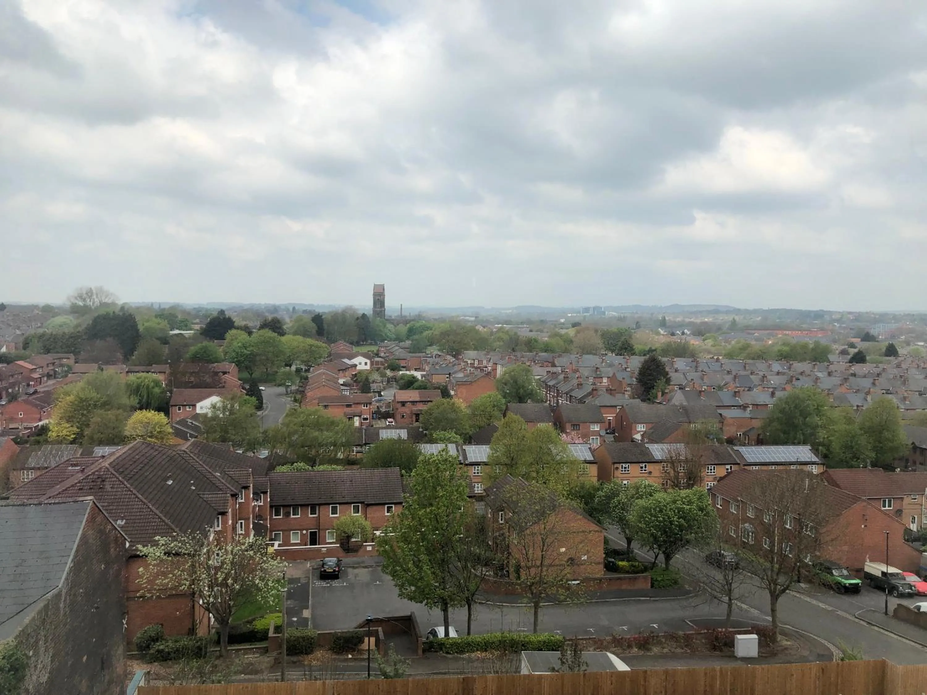 City view in The Continental Hotel, Derby