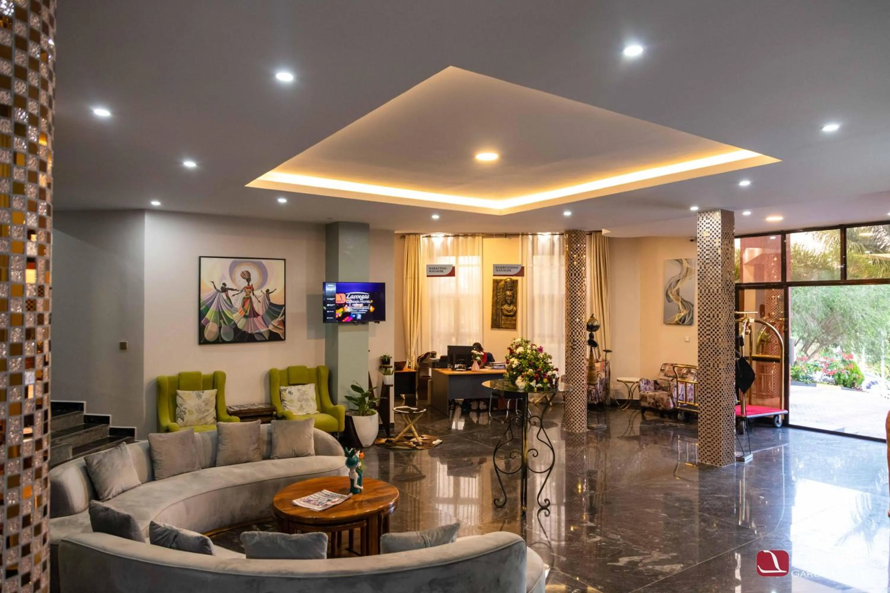 Lobby or reception in Las Vegas Garden Hotel Mbarara