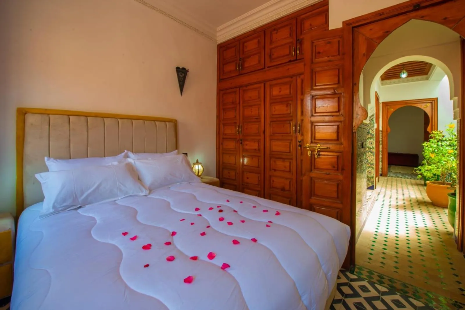 Bed in Riad Amely