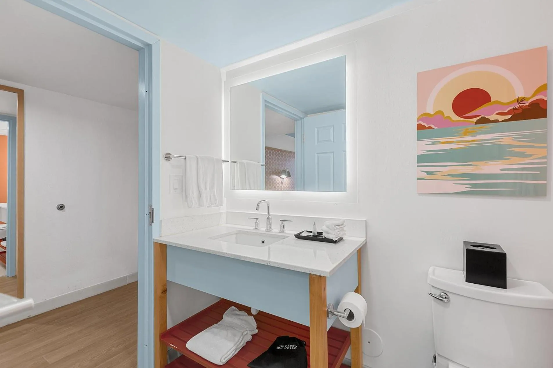 Bathroom in Golden Sands Carolina Beach Oceanfront, Tapestry by Hilton