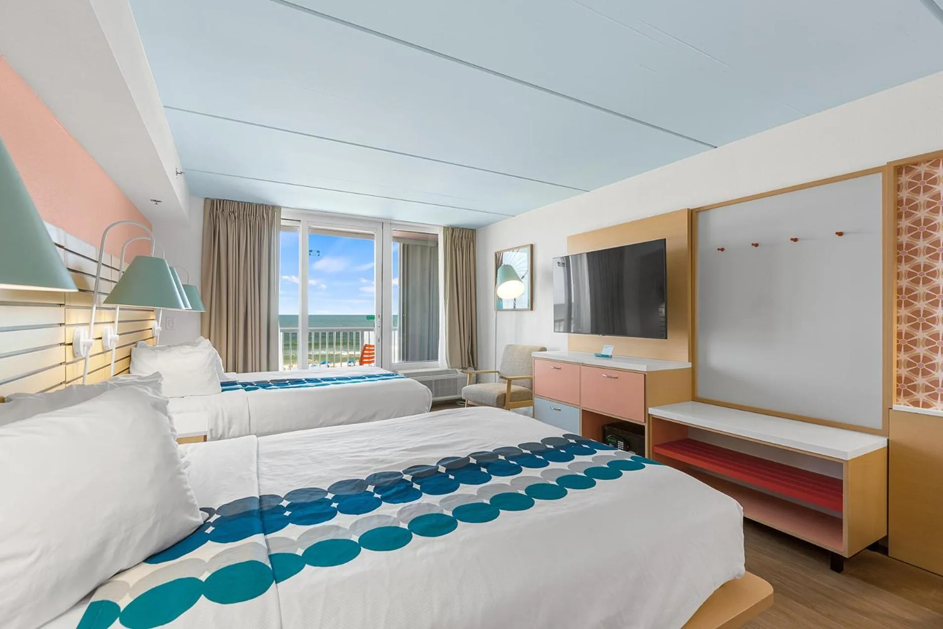 Bedroom, Bed in Golden Sands Carolina Beach Oceanfront, Tapestry by Hilton