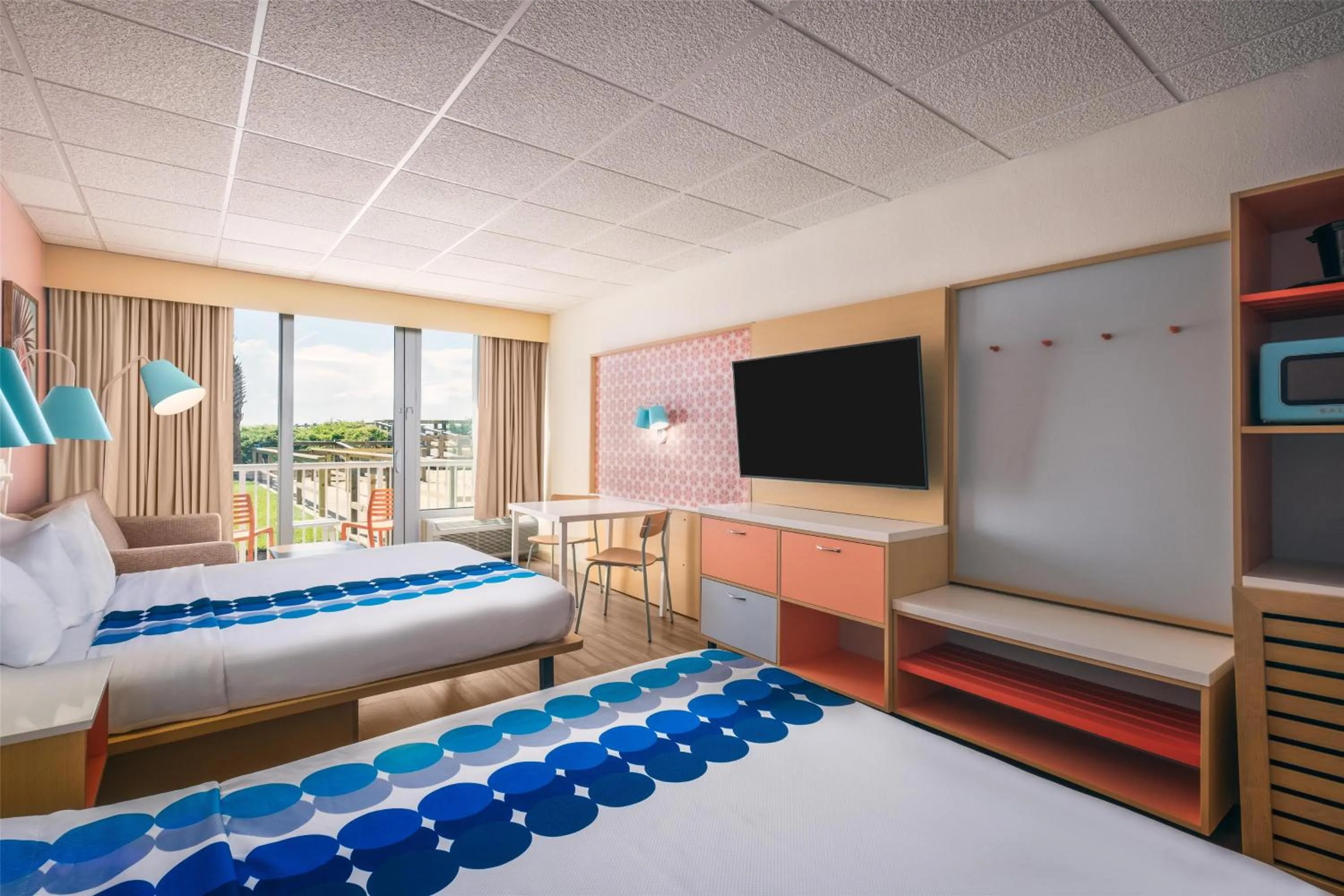 Bedroom, Bed in Golden Sands Carolina Beach Oceanfront, Tapestry by Hilton