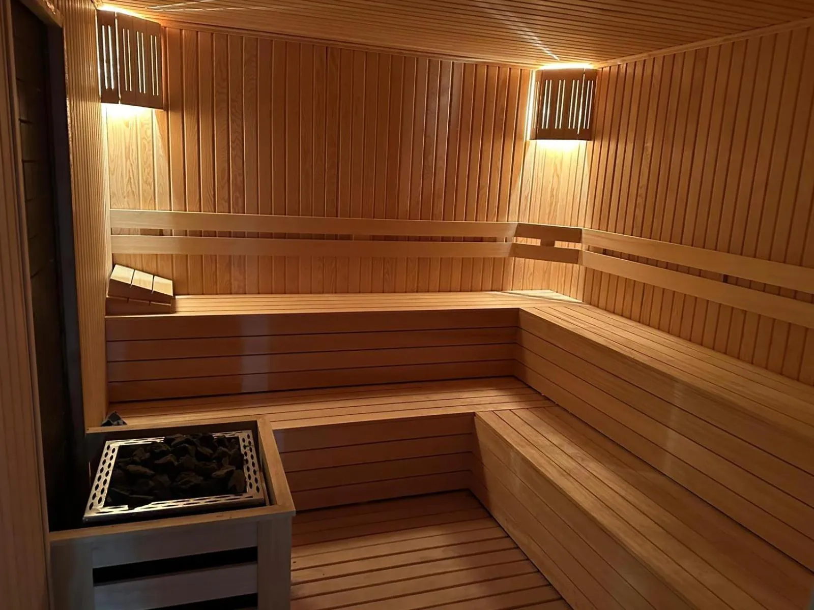 Sauna in Blue Vista Houses & Spa