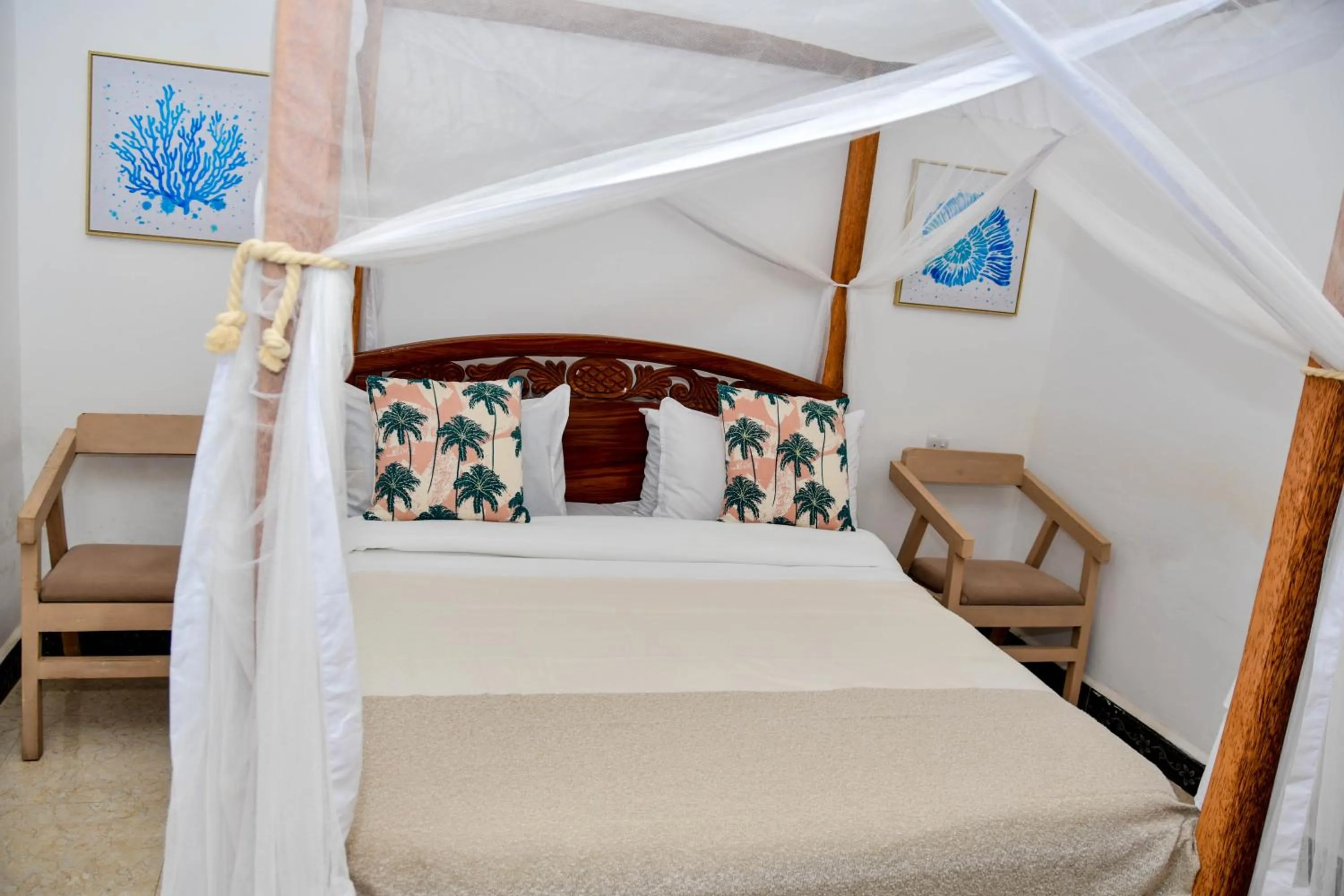 Bed in Coral Bay Zanzibar