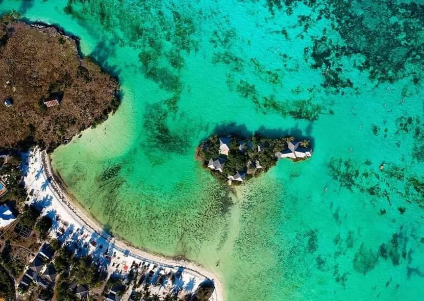 Bird's eye view in Coral Bay Zanzibar