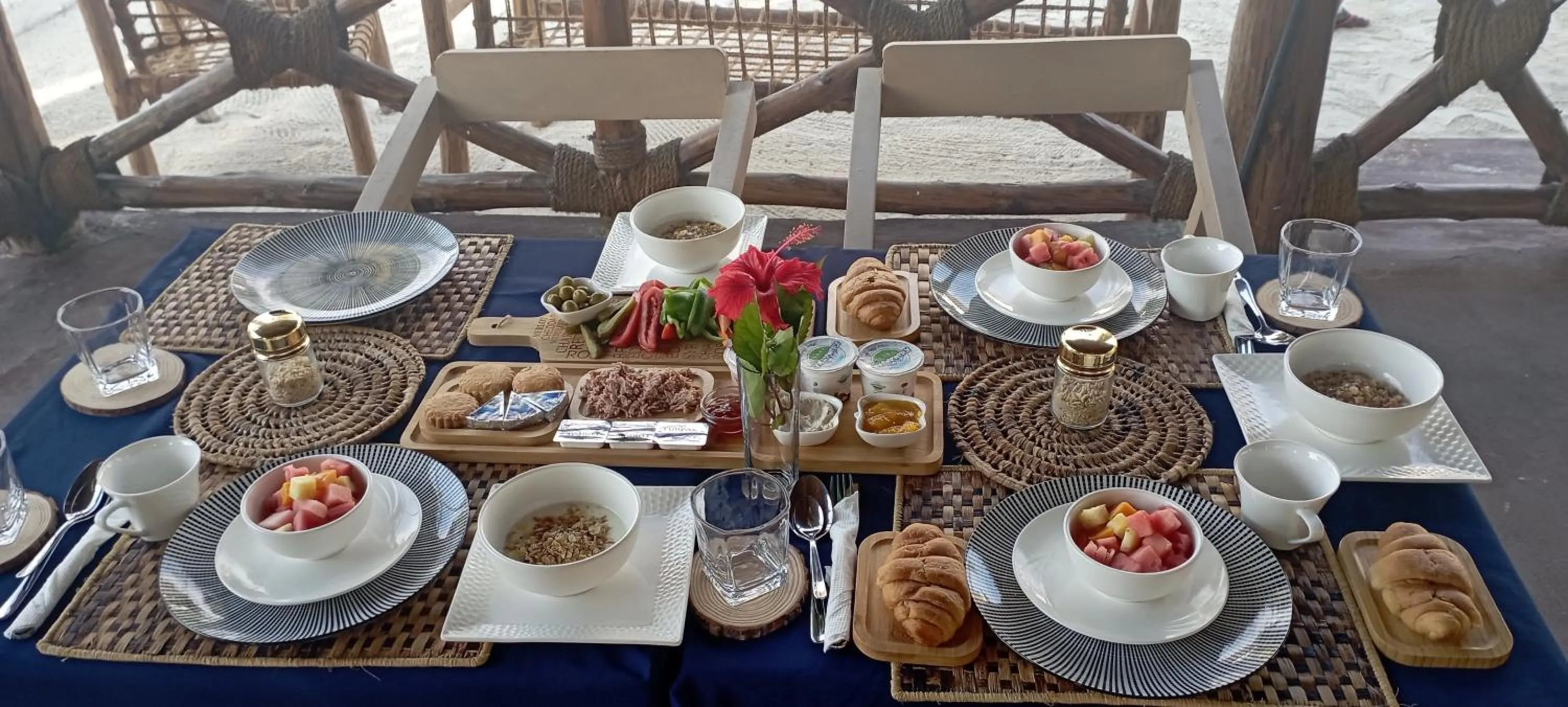 Continental breakfast in Coral Bay Zanzibar