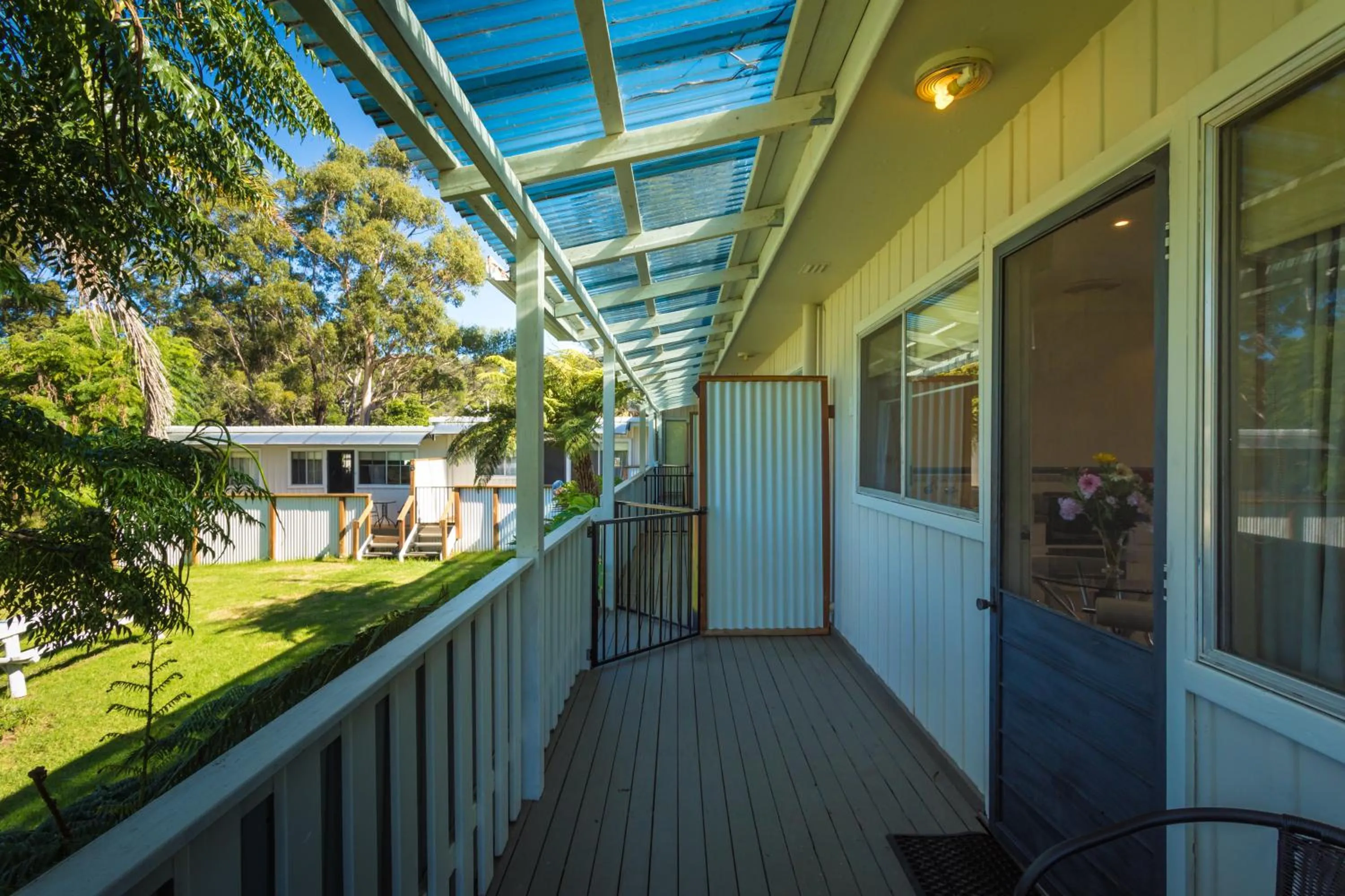 Patio in Top of the Lake Holiday Units