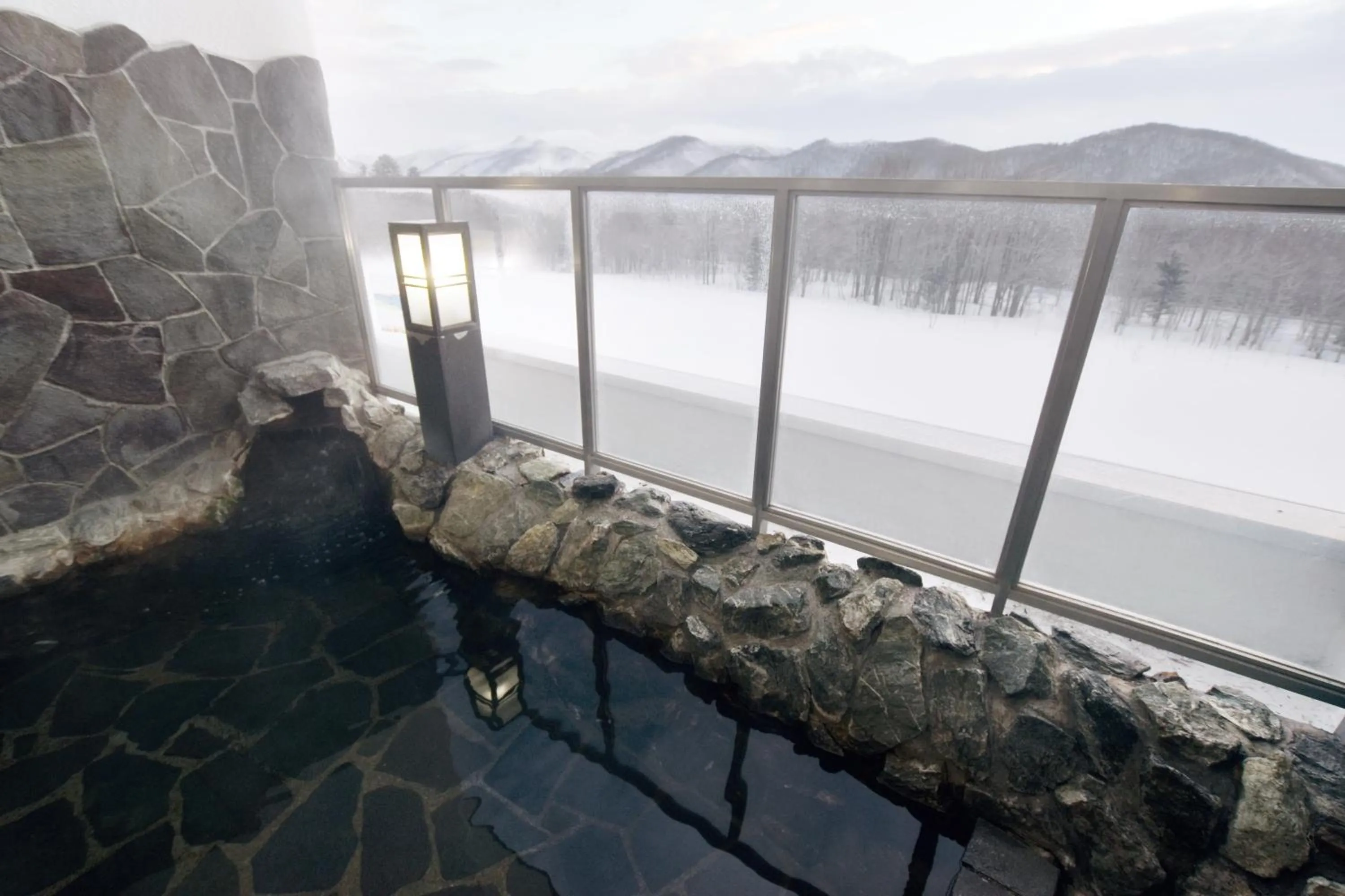 Open Air Bath in Highland Furano