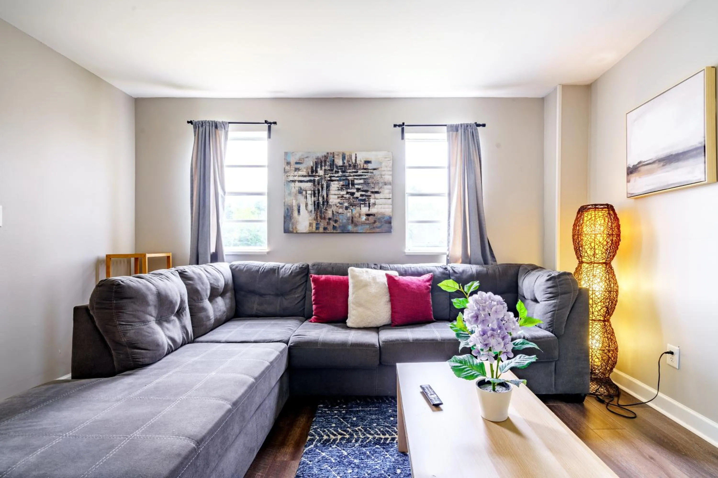 Living room in Jungle House Modern Lofts - Arena District & Short North