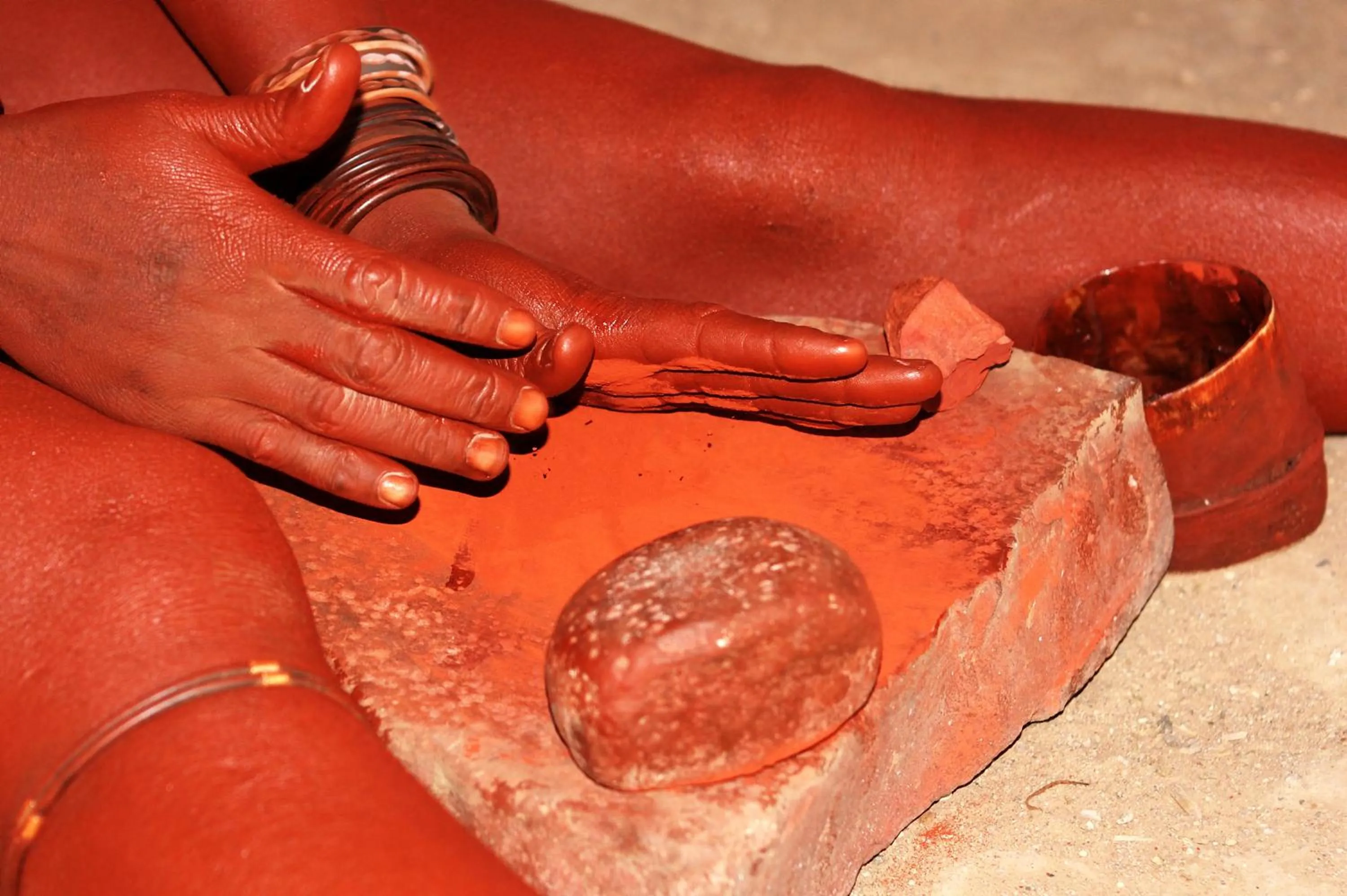 People in Opuwo Country Lodge