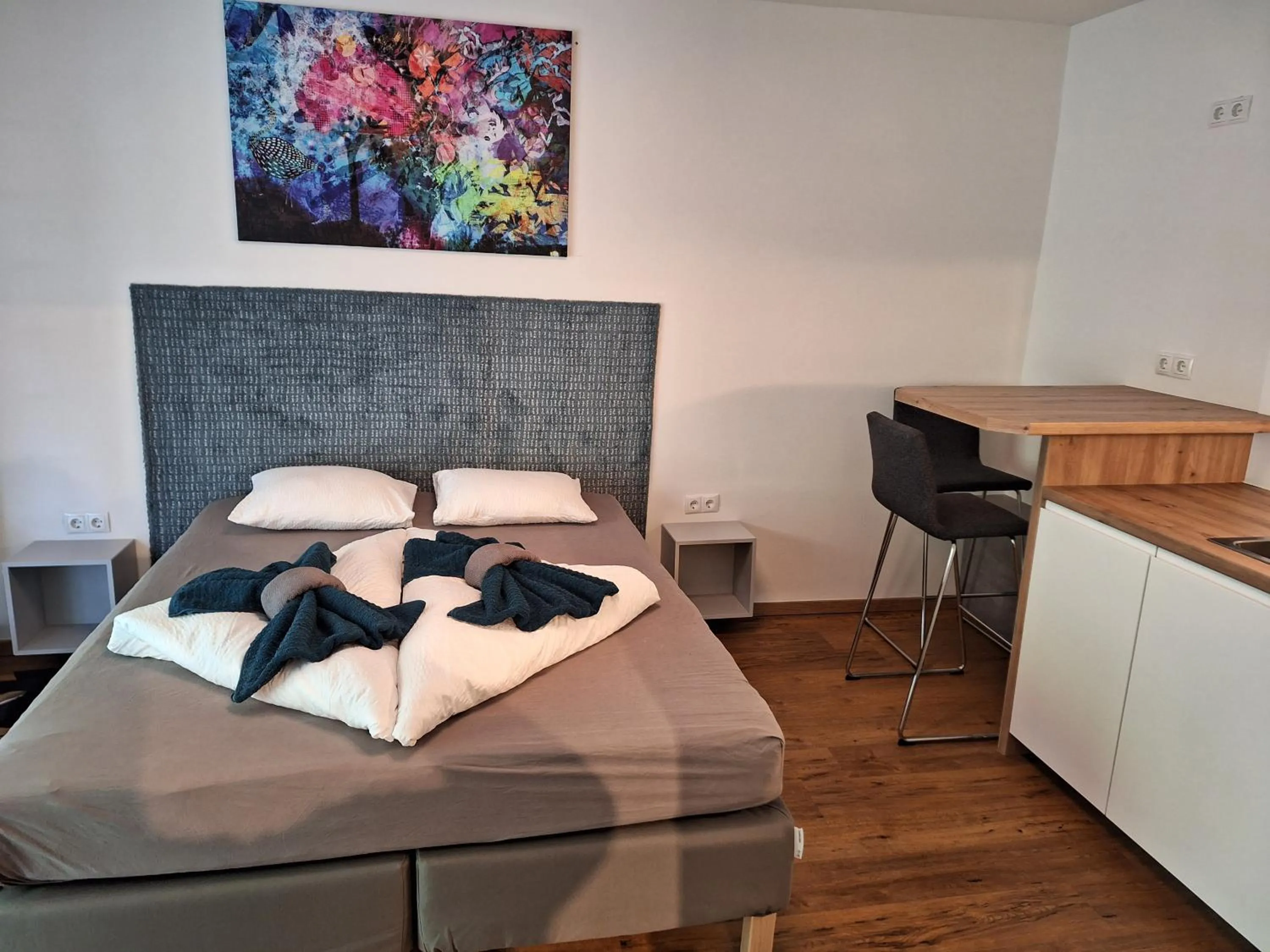 Bed in Flataid Gästehaus Graschi - Steinbergstraße