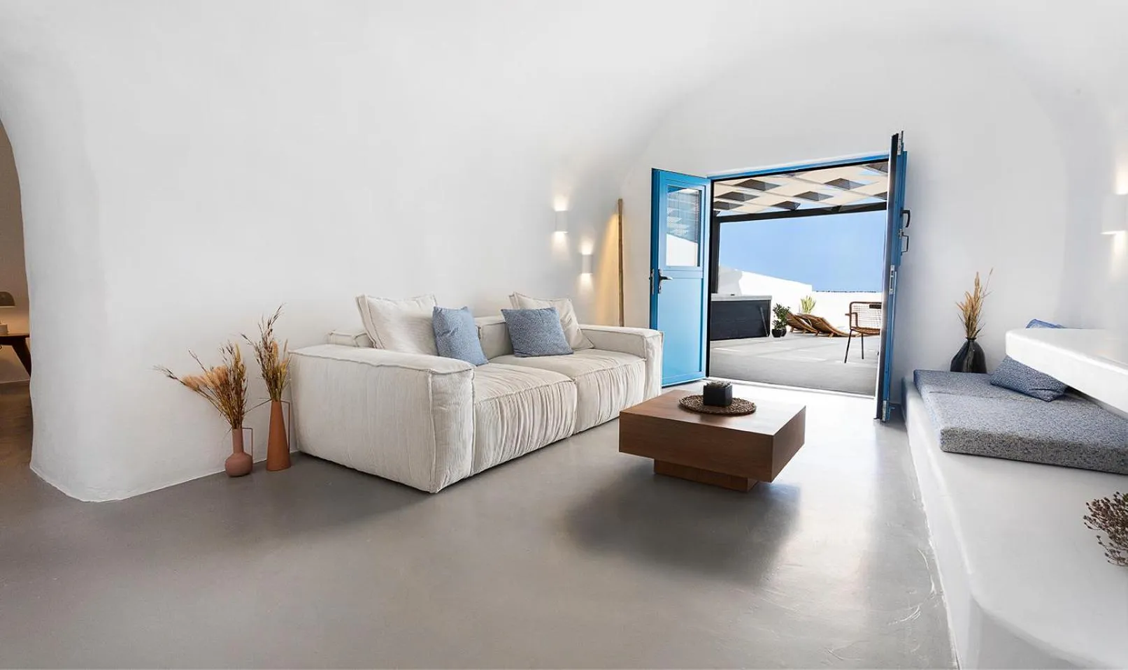 Living room, Bed in Rafael' s Mediteranian Cave Suites