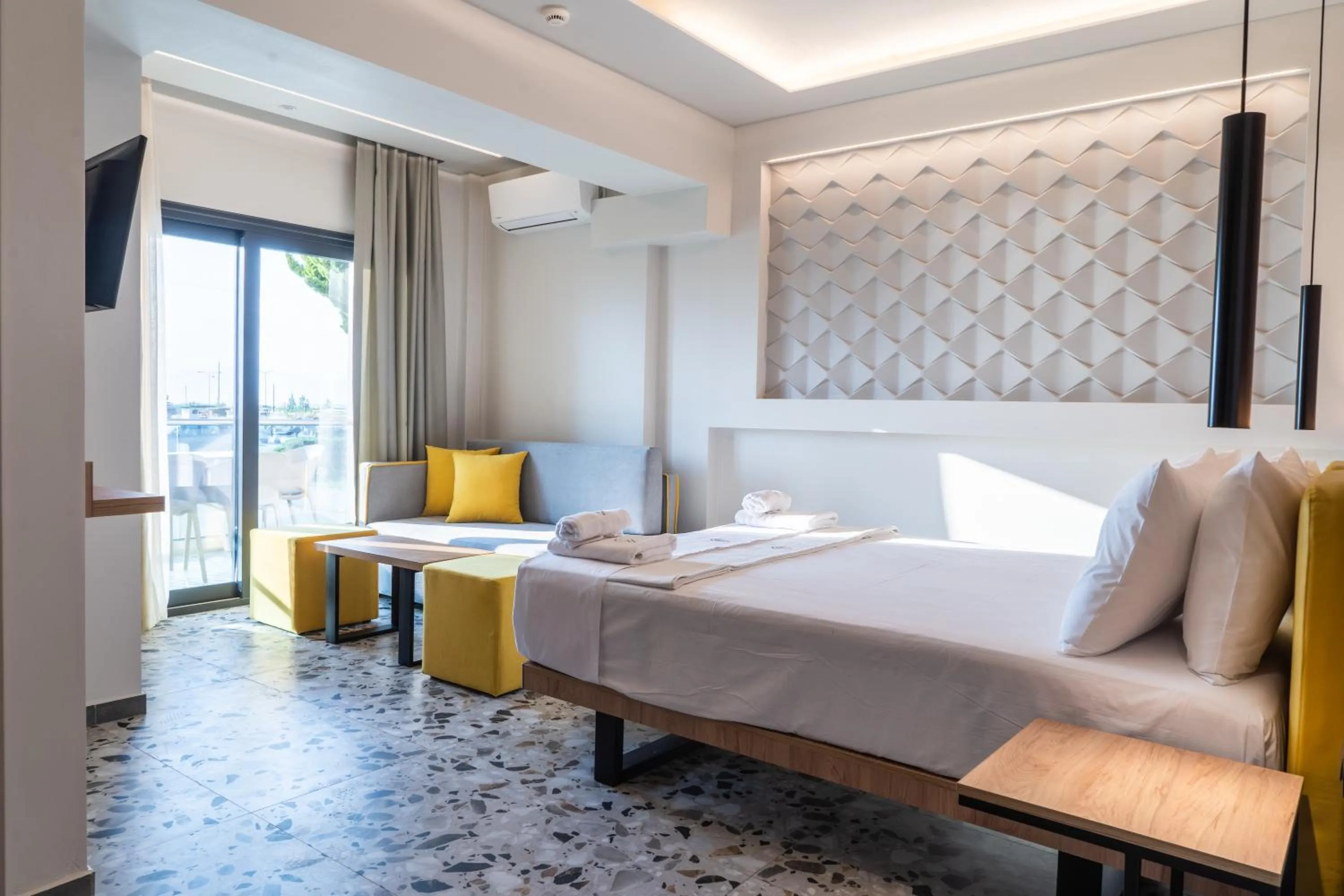 Photo of the whole room, Bed in NERO SEASCAPE SUITES