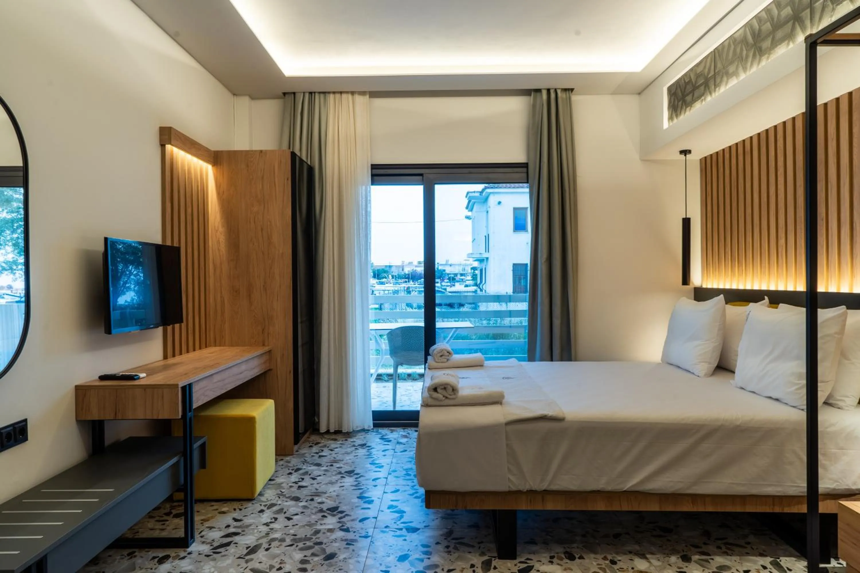 Photo of the whole room, Bed in NERO SEASCAPE SUITES