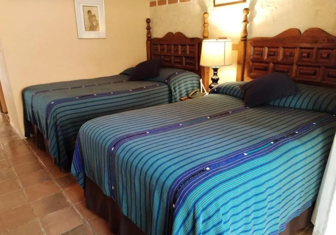 Bed in Hotel San Buenaventura de Atitlán