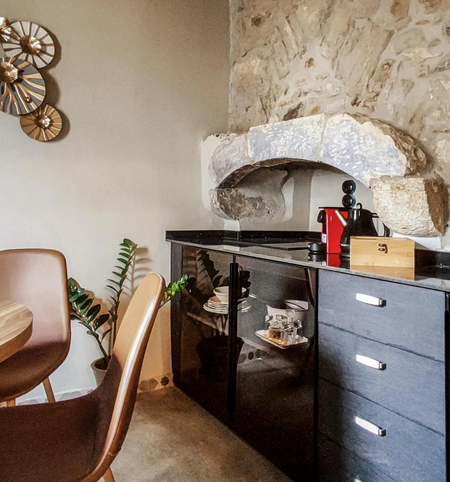 Kitchen or kitchenette in Pyrgi Cretan Living & Spa