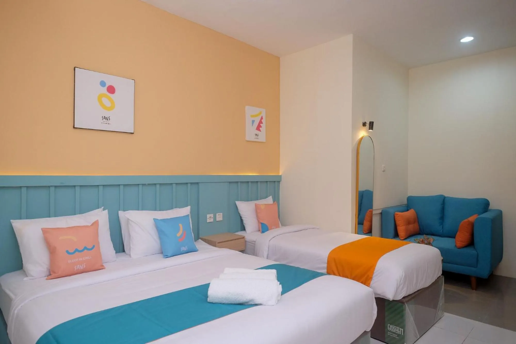 Bed in Sans Hotel City Inn Solo by RedDoorz