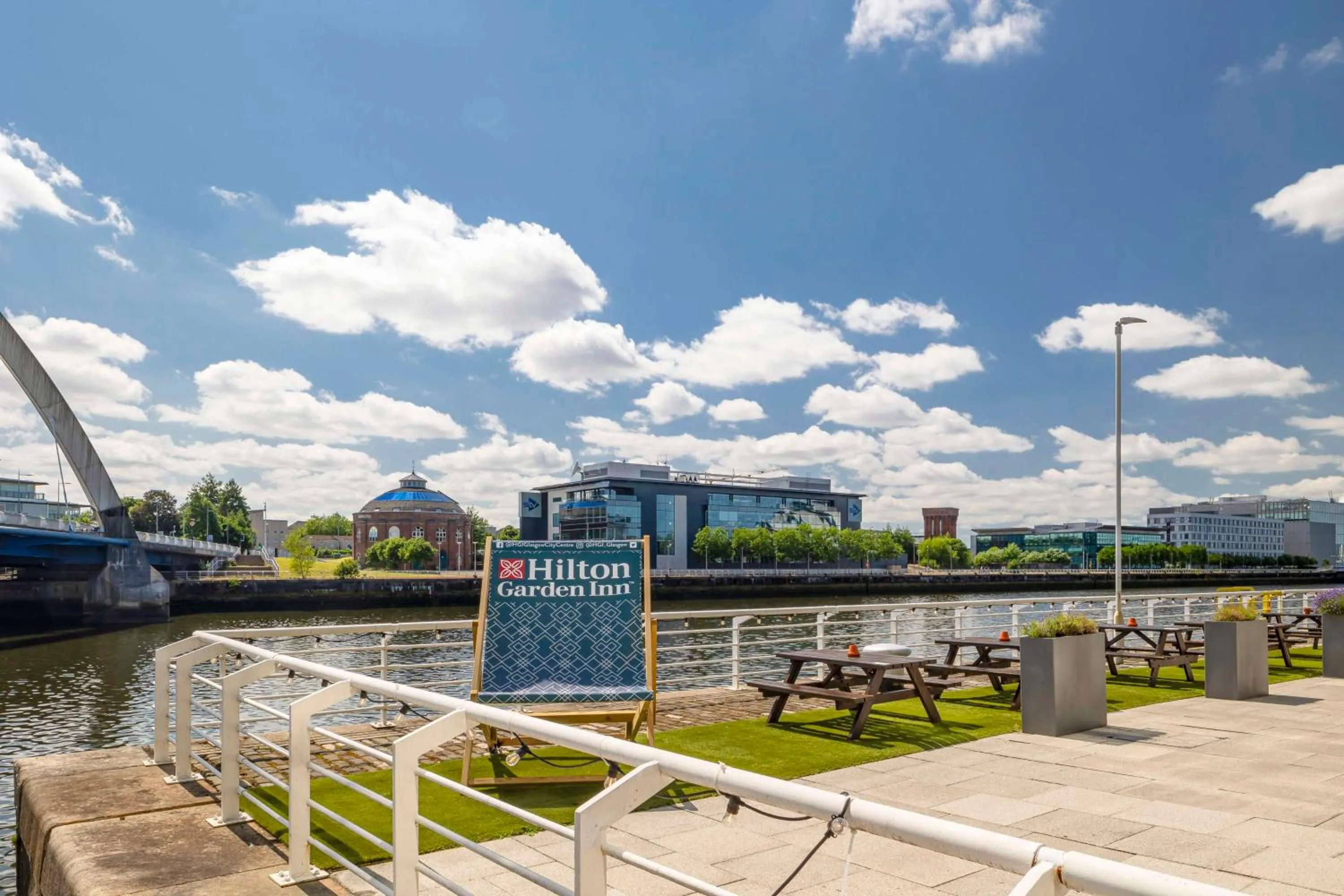 Patio in Hilton Garden Inn Glasgow City Centre