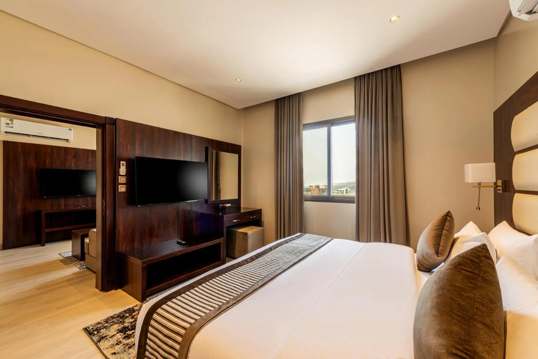 Bed in Beach View Hotel